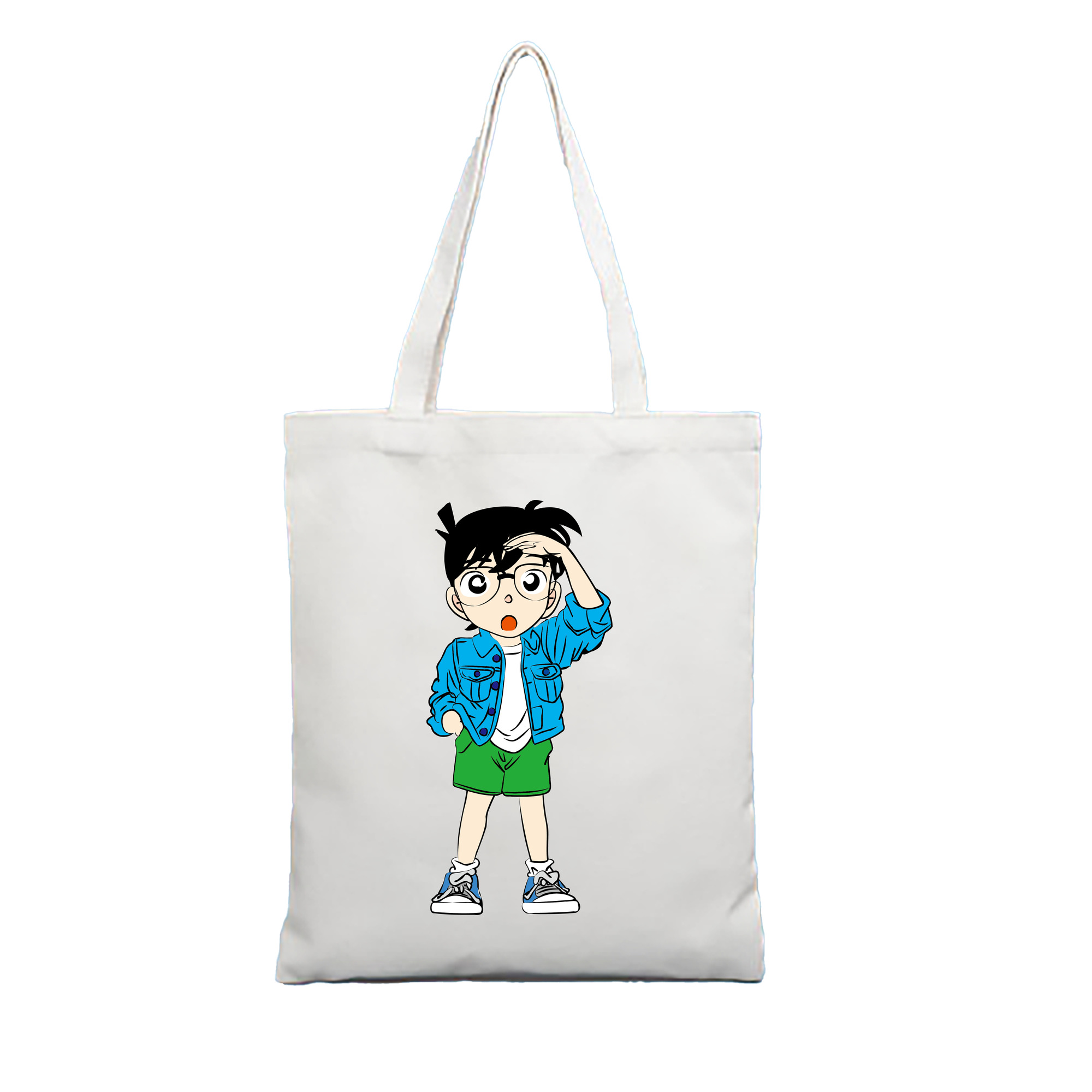 （画像用） 名探偵コナン 江戸川 コナン Detective Conan Conan Edogawa 縦型キャンバス生地手提げバッグ　トートバッグ