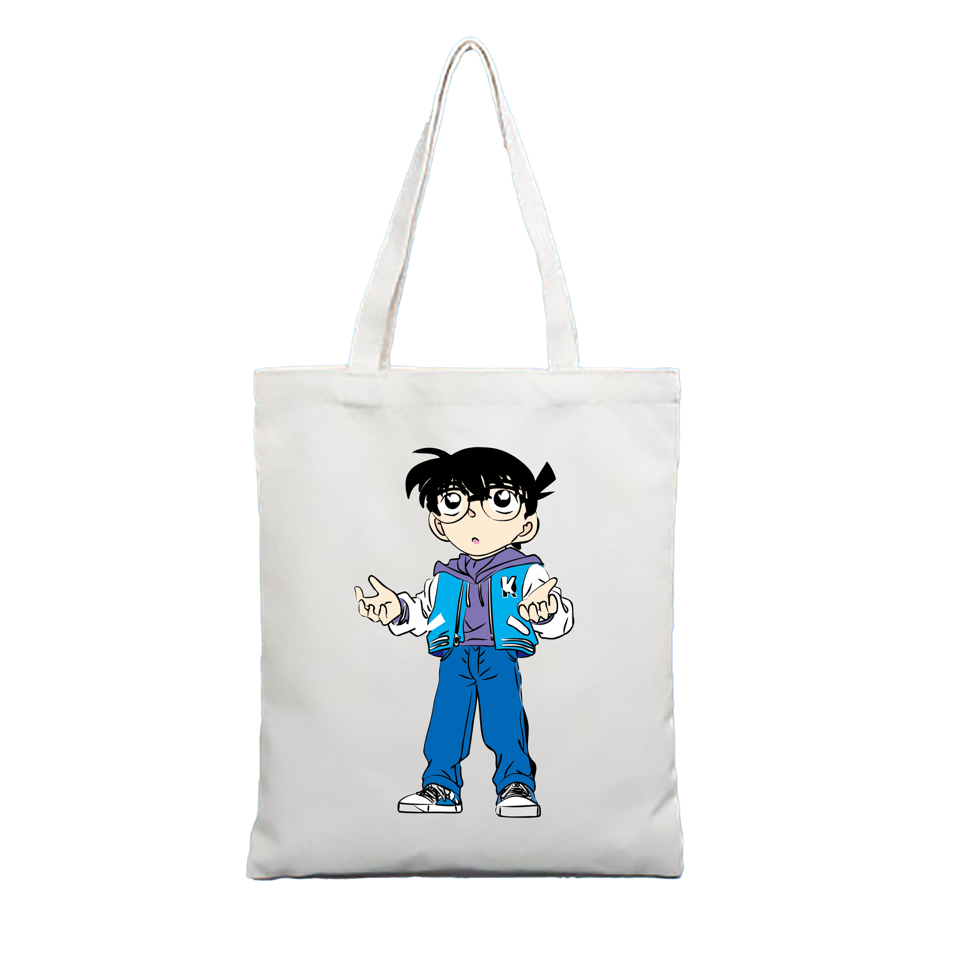 （画像用） 名探偵コナン 江戸川 コナン Detective Conan Conan Edogawa 縦型キャンバス生地手提げバッグ　トートバッグ
