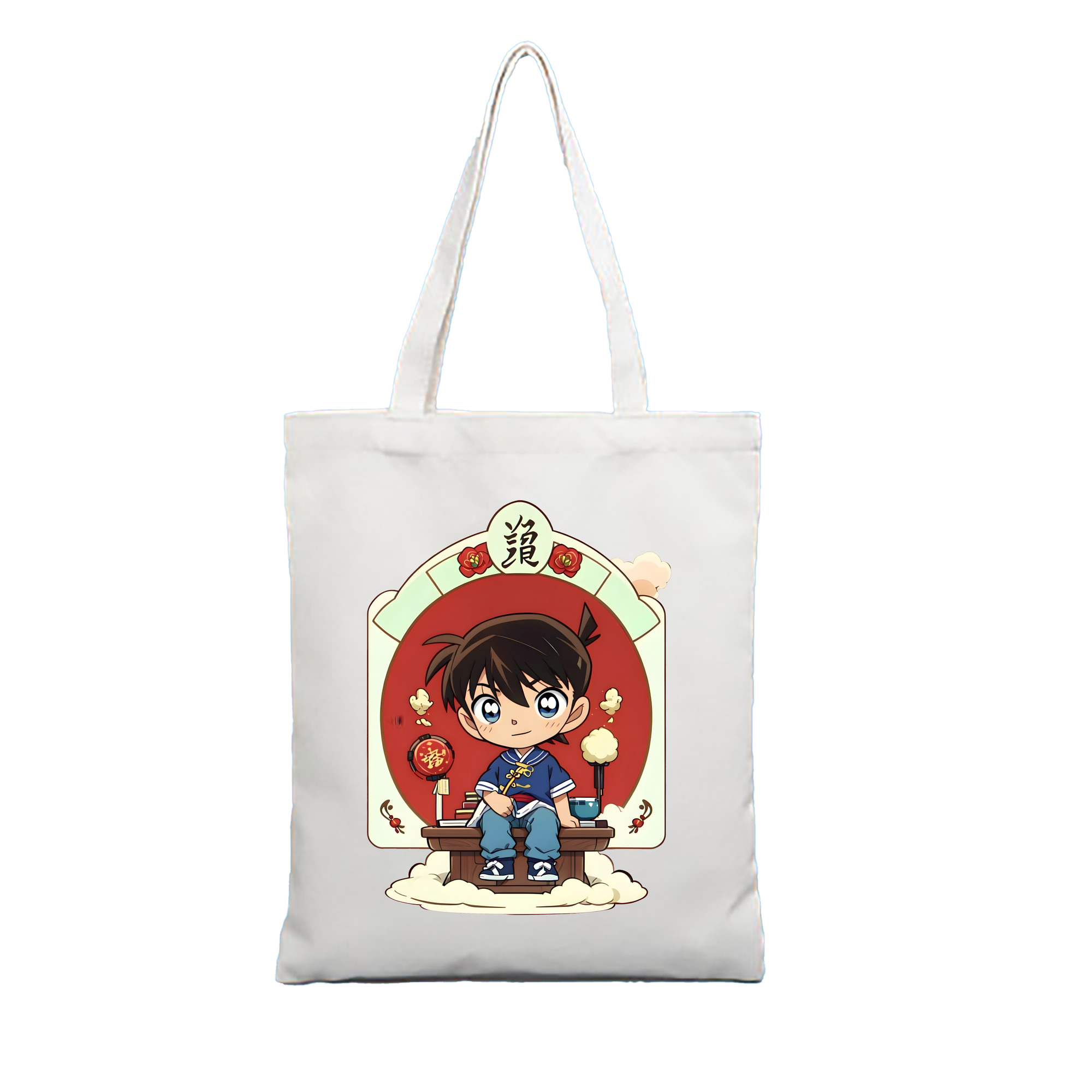 （画像用） 名探偵コナン 江戸川 コナン Detective Conan Conan Edogawa 縦型キャンバス生地手提げバッグ　トートバッグ