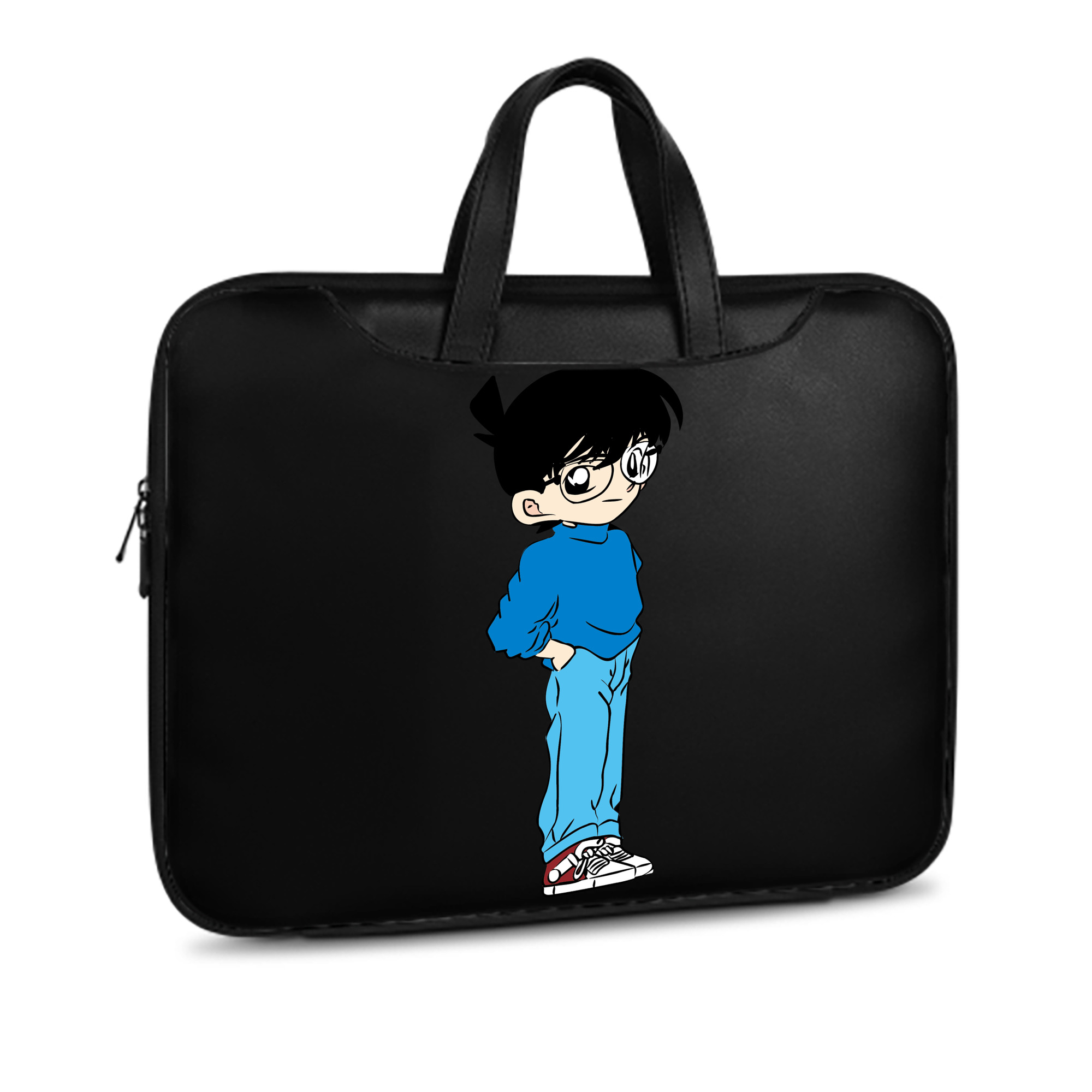 （画像用） 名探偵コナン 江戸川 コナン Detective Conan Conan Edogawa レザーラップトップバッグ　ノートパソコンケース