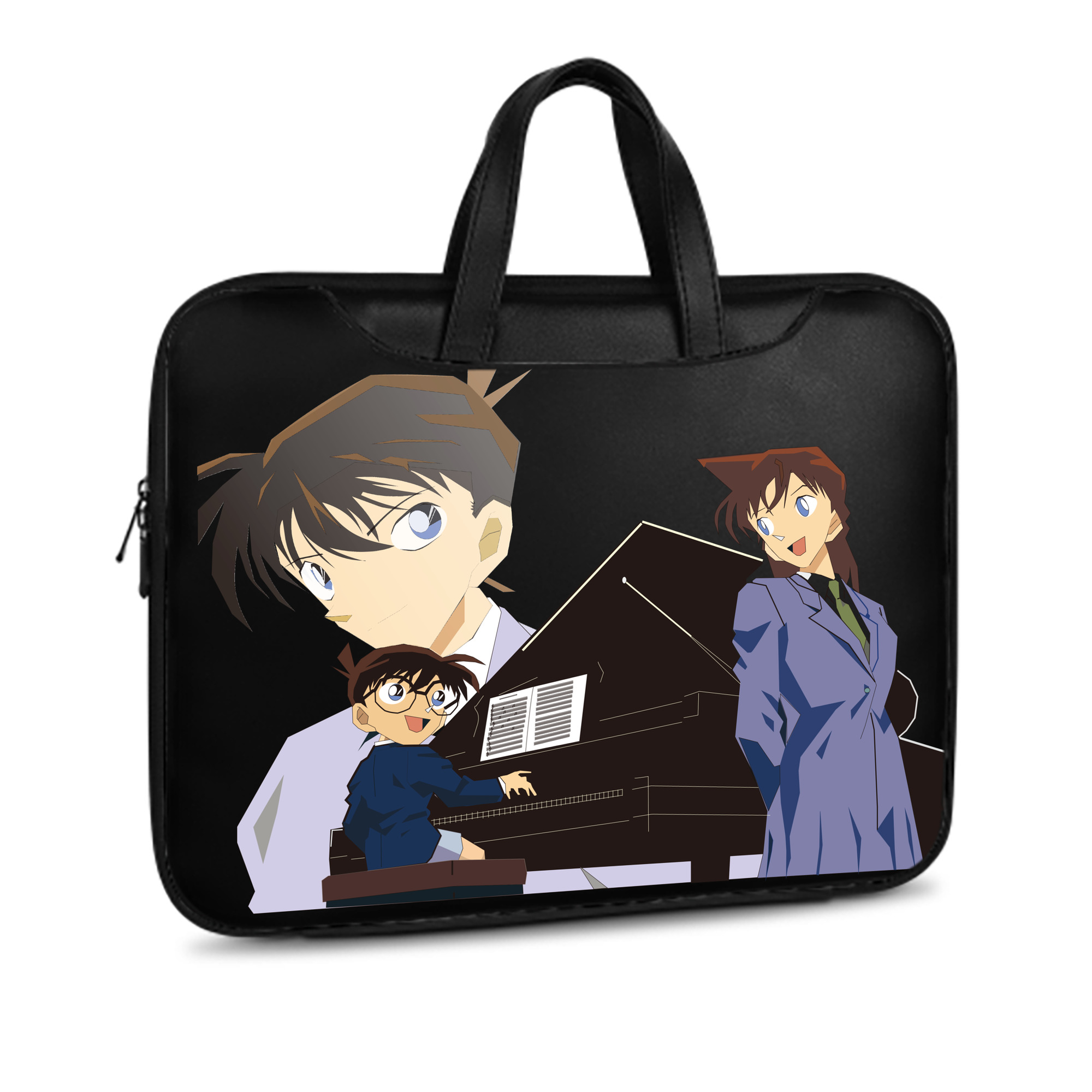 （画像用） 名探偵コナン 毛利 蘭 もうり らん、モーリ ラン Detective Conan Rachel Moore レザーラップトップバッグ　ノートパソコンケース