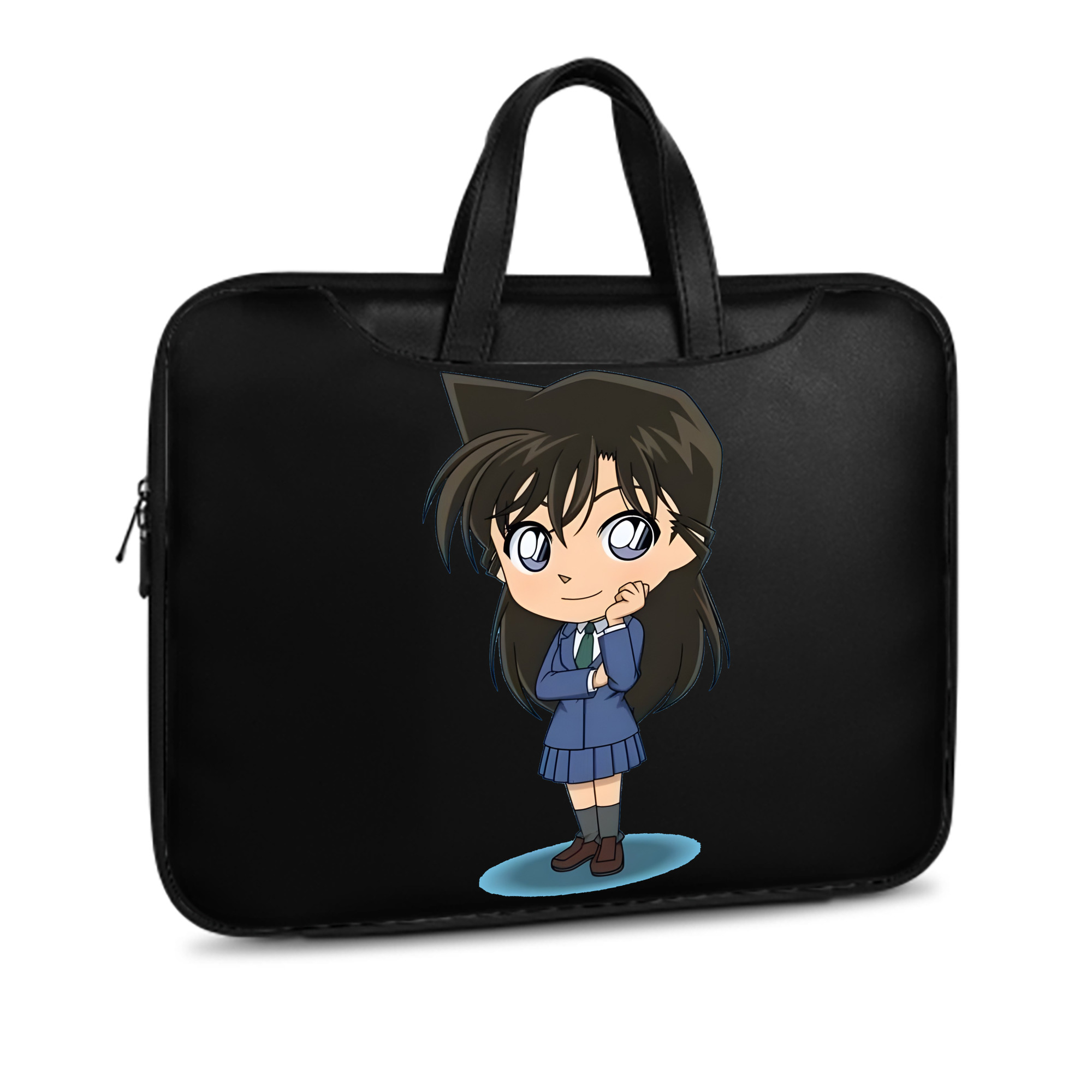 （画像用） 名探偵コナン 毛利 蘭 もうり らん、モーリ ラン Detective Conan Rachel Moore レザーラップトップバッグ　ノートパソコンケース