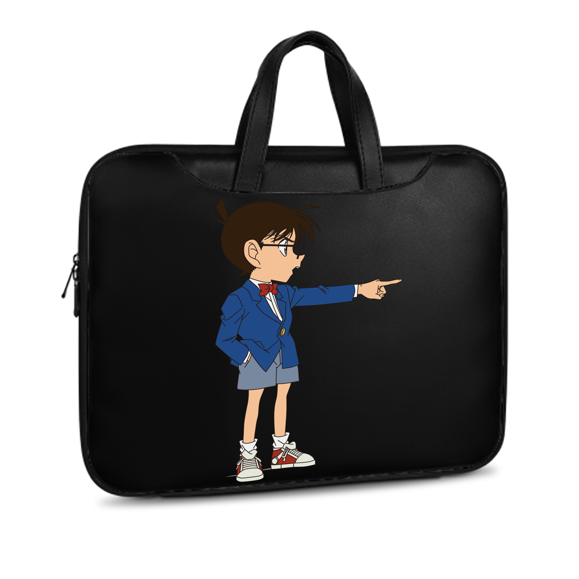 （画像用） 名探偵コナン 江戸川 コナン Detective Conan Conan Edogawa レザーラップトップバッグ　ノートパソコンケース