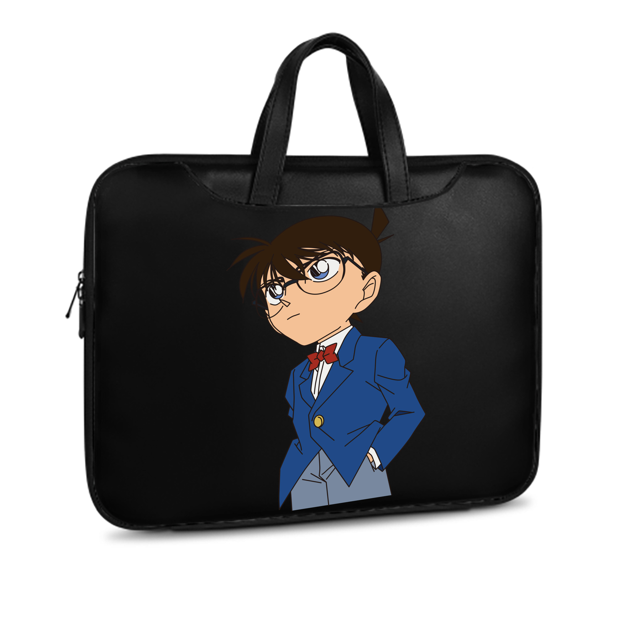 （画像用） 名探偵コナン 江戸川 コナン Detective Conan Conan Edogawa レザーラップトップバッグ　ノートパソコンケース