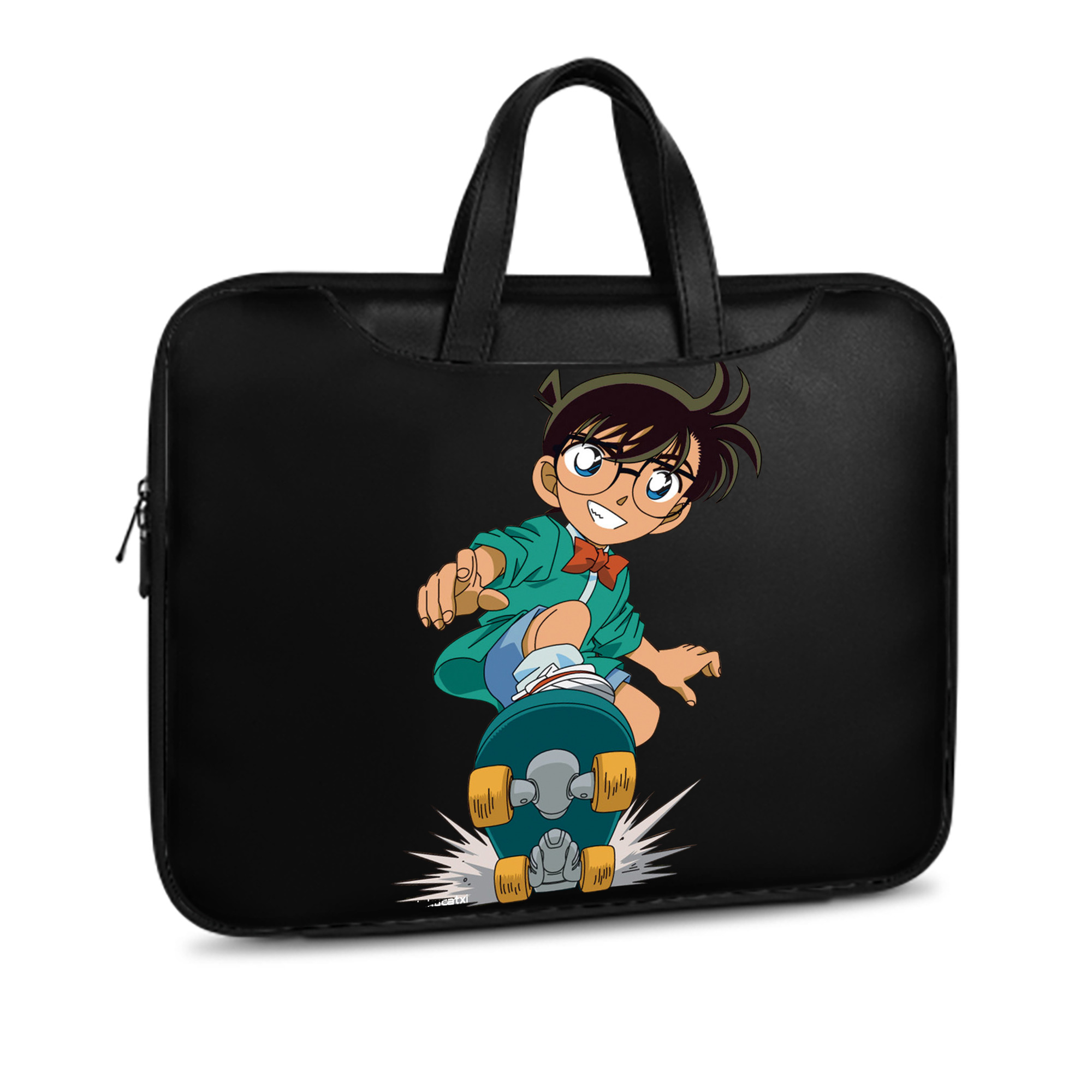 （画像用） 名探偵コナン 江戸川 コナン Detective Conan Conan Edogawa レザーラップトップバッグ　ノートパソコンケース