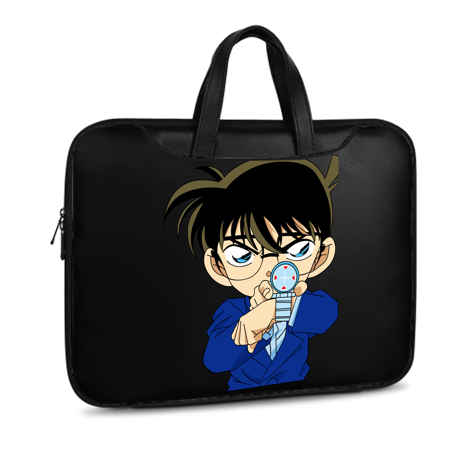 （画像用） 名探偵コナン 江戸川 コナン Detective Conan Conan Edogawa レザーラップトップバッグ　ノートパソコンケース