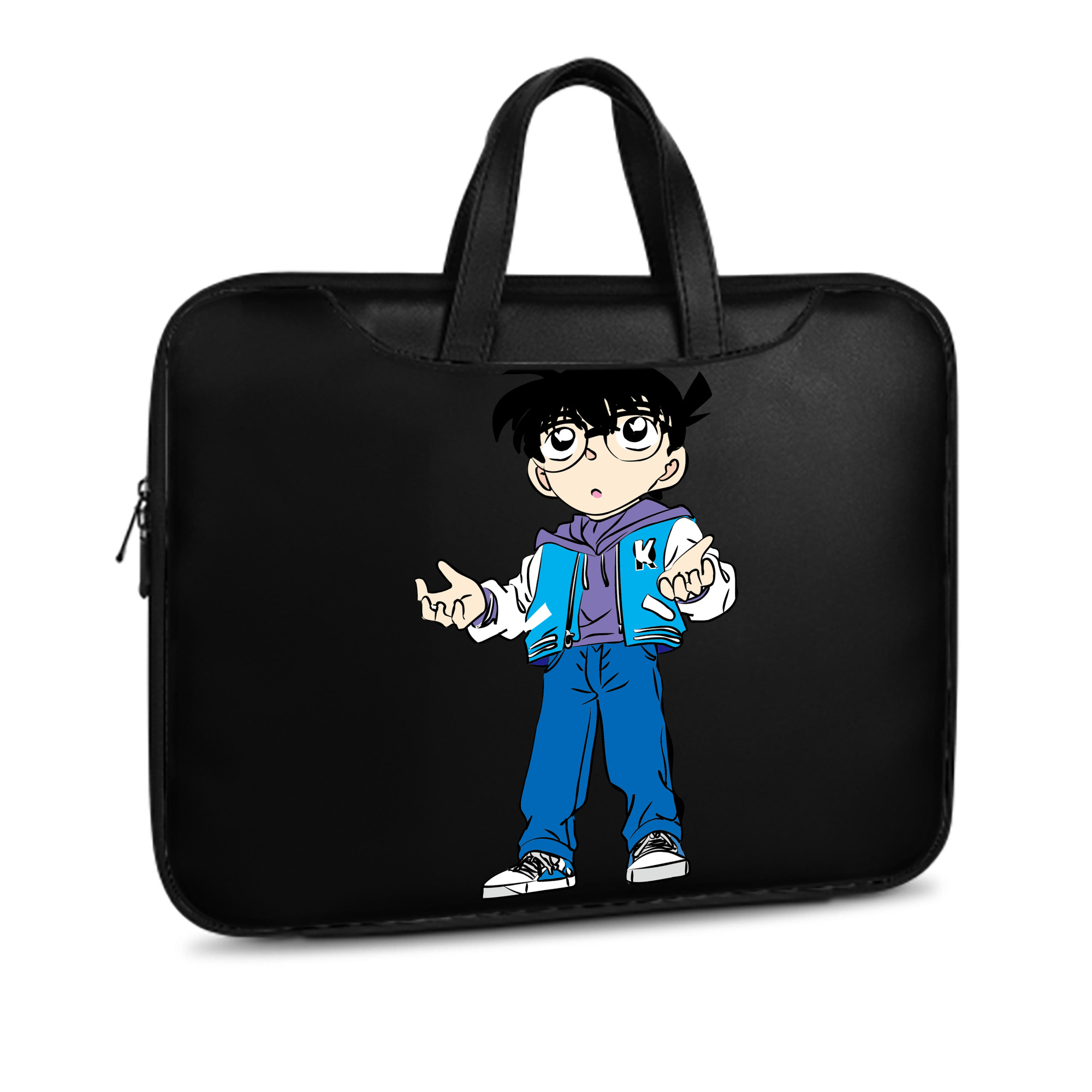（画像用） 名探偵コナン 江戸川 コナン Detective Conan Conan Edogawa レザーラップトップバッグ　ノートパソコンケース