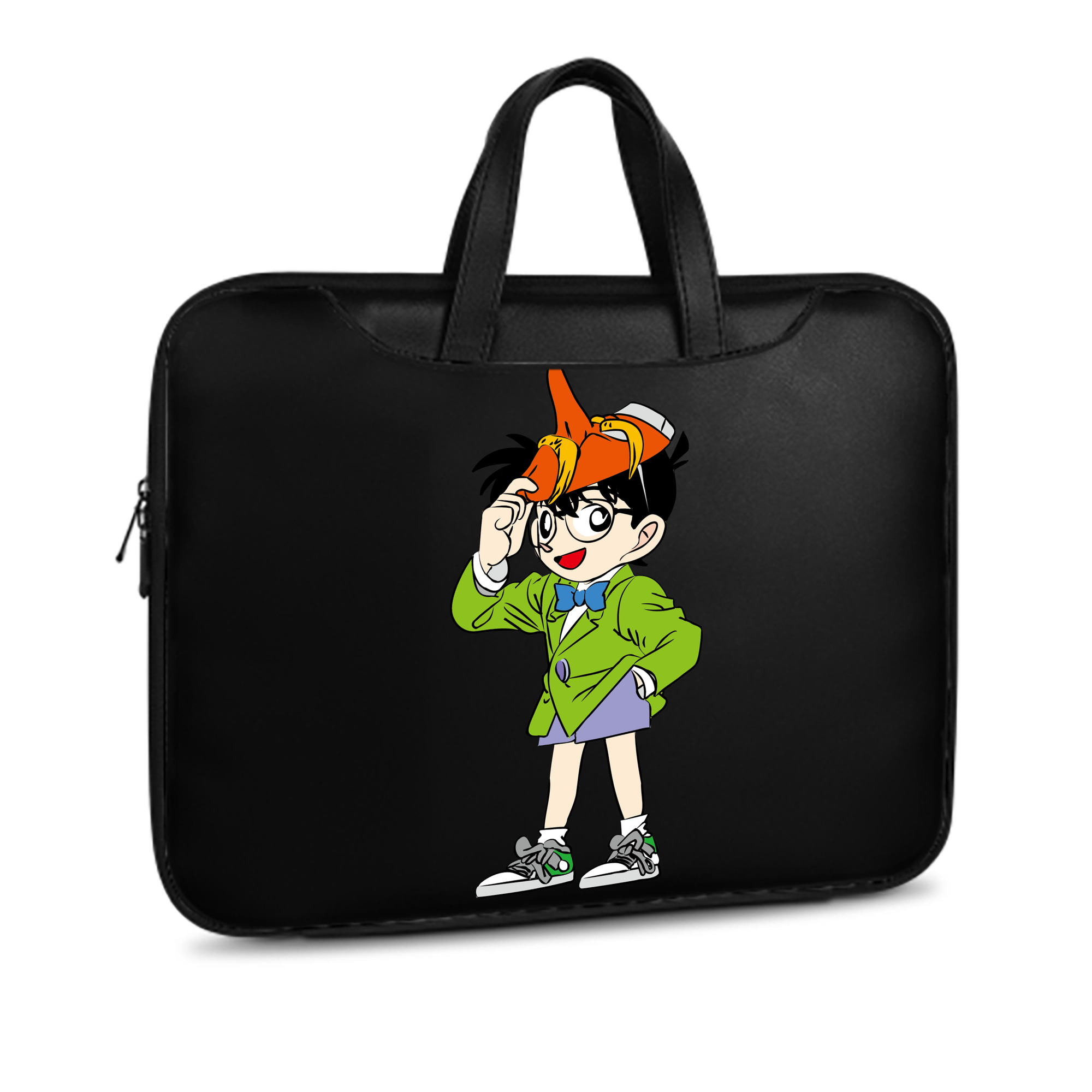 （画像用） 名探偵コナン 江戸川 コナン Detective Conan Conan Edogawa レザーラップトップバッグ　ノートパソコンケース