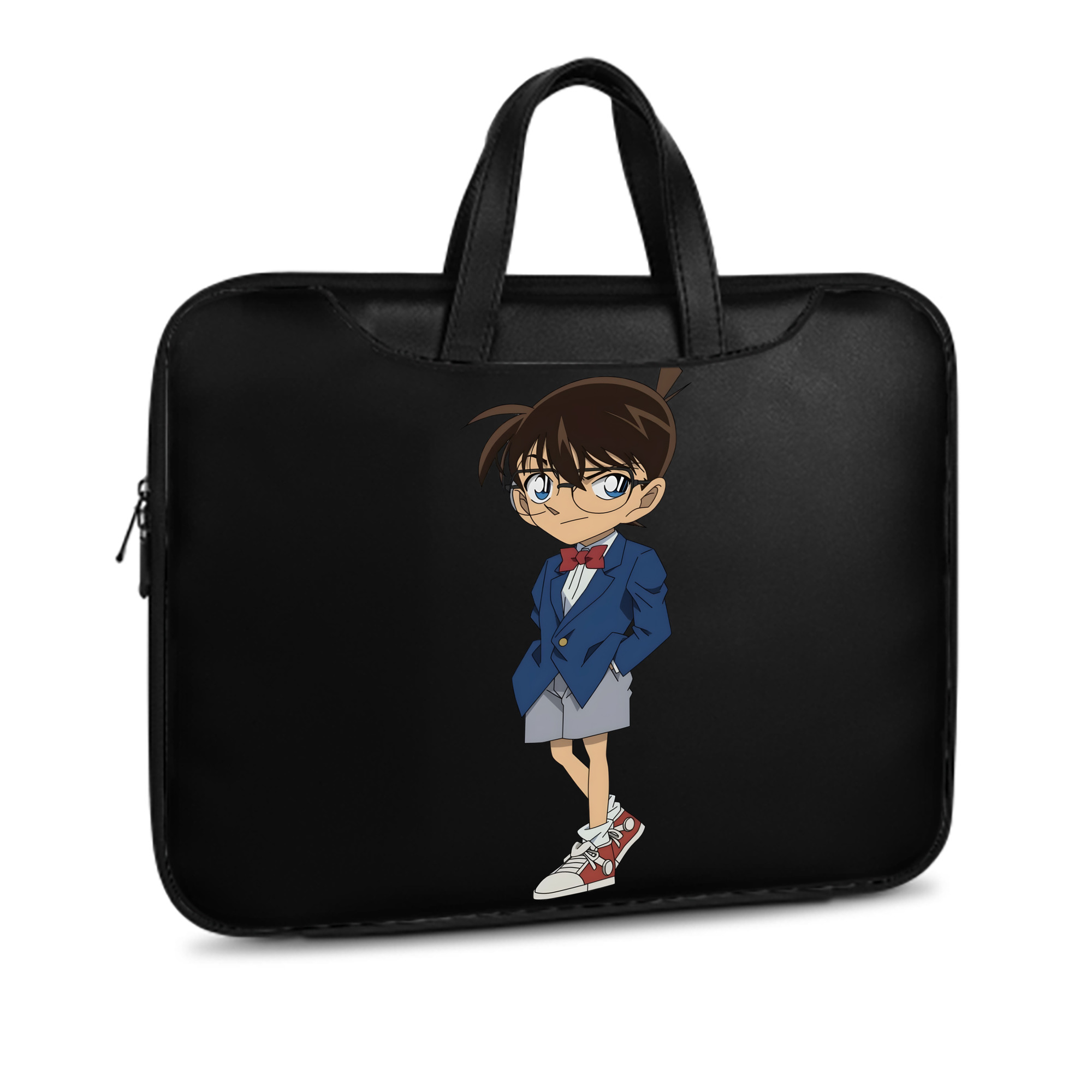 （画像用） 名探偵コナン 江戸川 コナン Detective Conan Conan Edogawa レザーラップトップバッグ　ノートパソコンケース