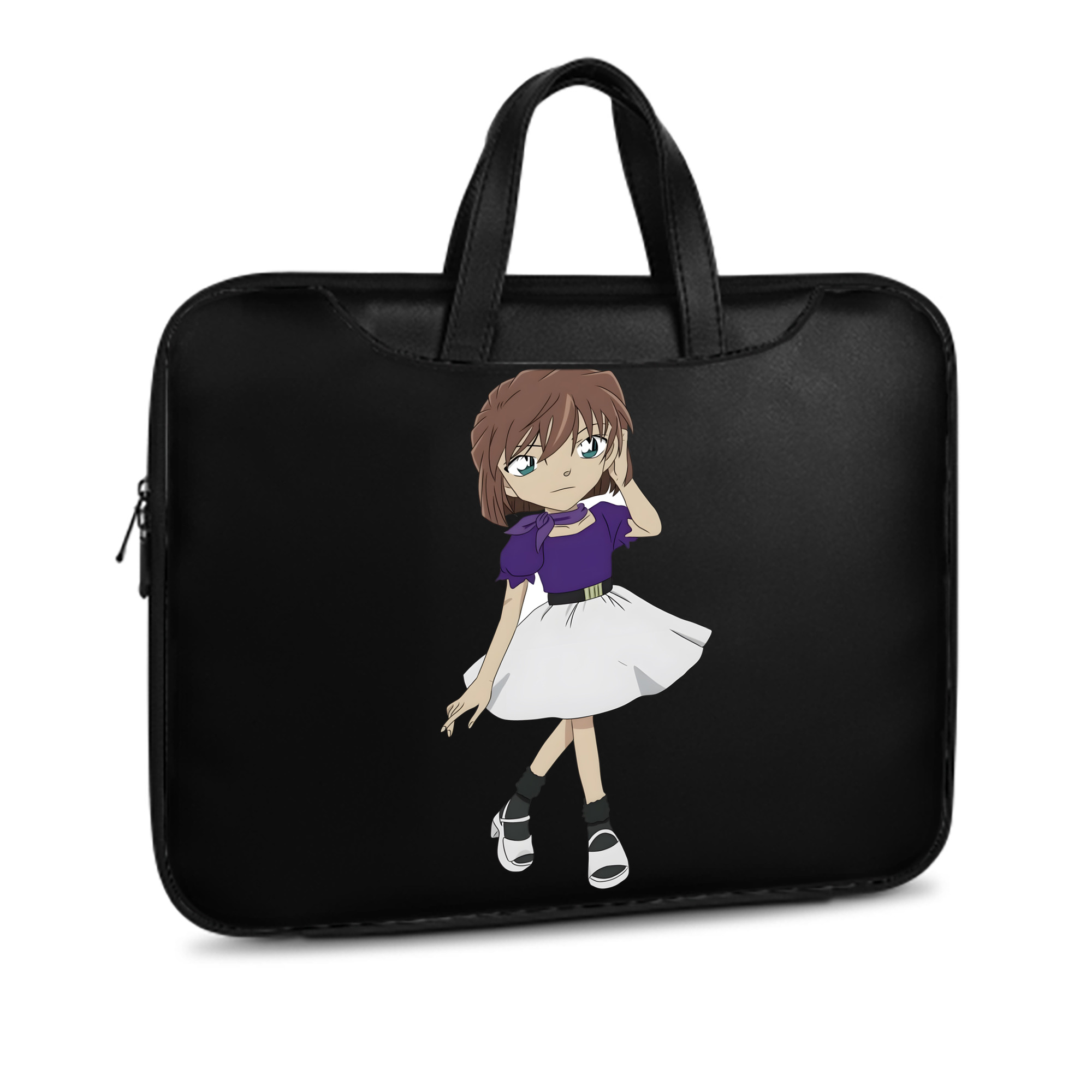 （画像用） 名探偵コナン 灰原 哀 はいばら あい Detective Conan Anita Hailey、Vi Graythorn Haibara Ai レザーラップトップバッグ　ノートパソコンケース