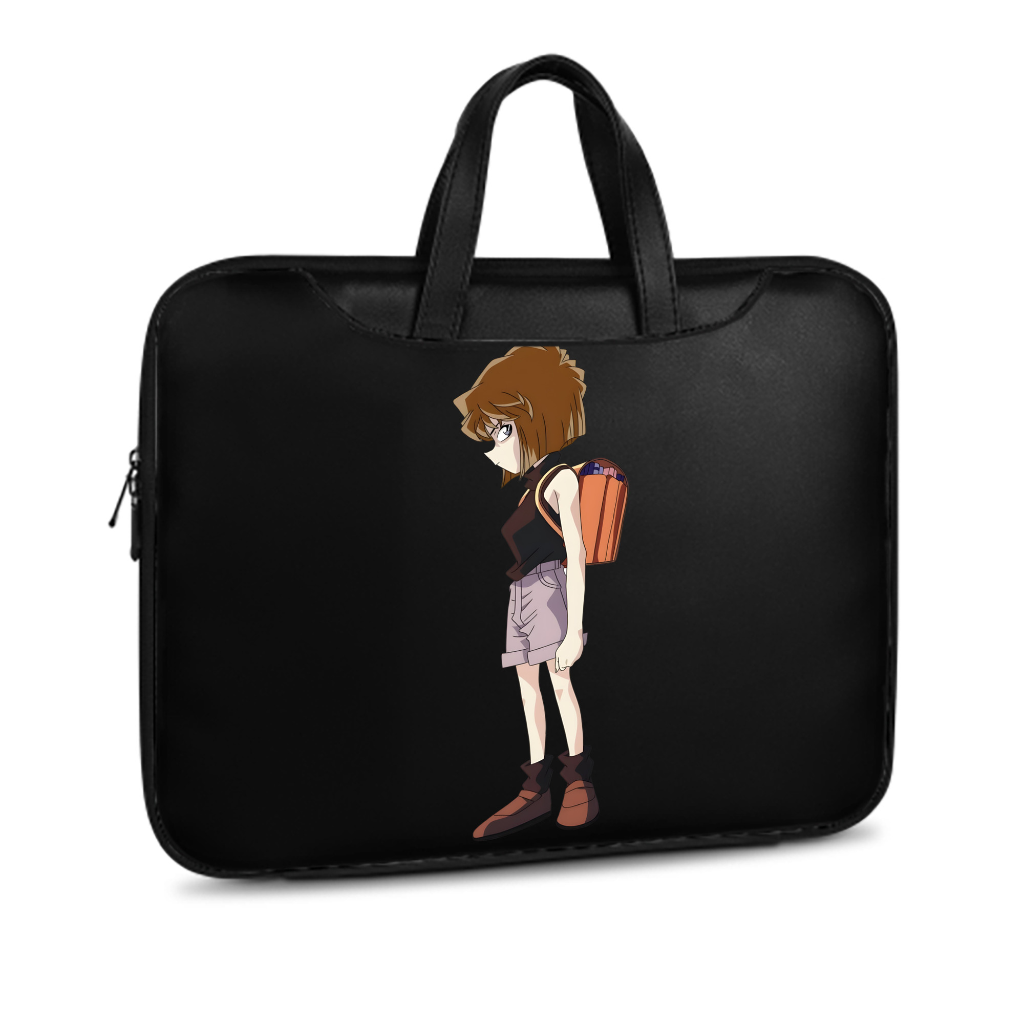 （画像用） 名探偵コナン 灰原 哀 はいばら あい Detective Conan Anita Hailey、Vi Graythorn Haibara Ai レザーラップトップバッグ　ノートパソコンケース