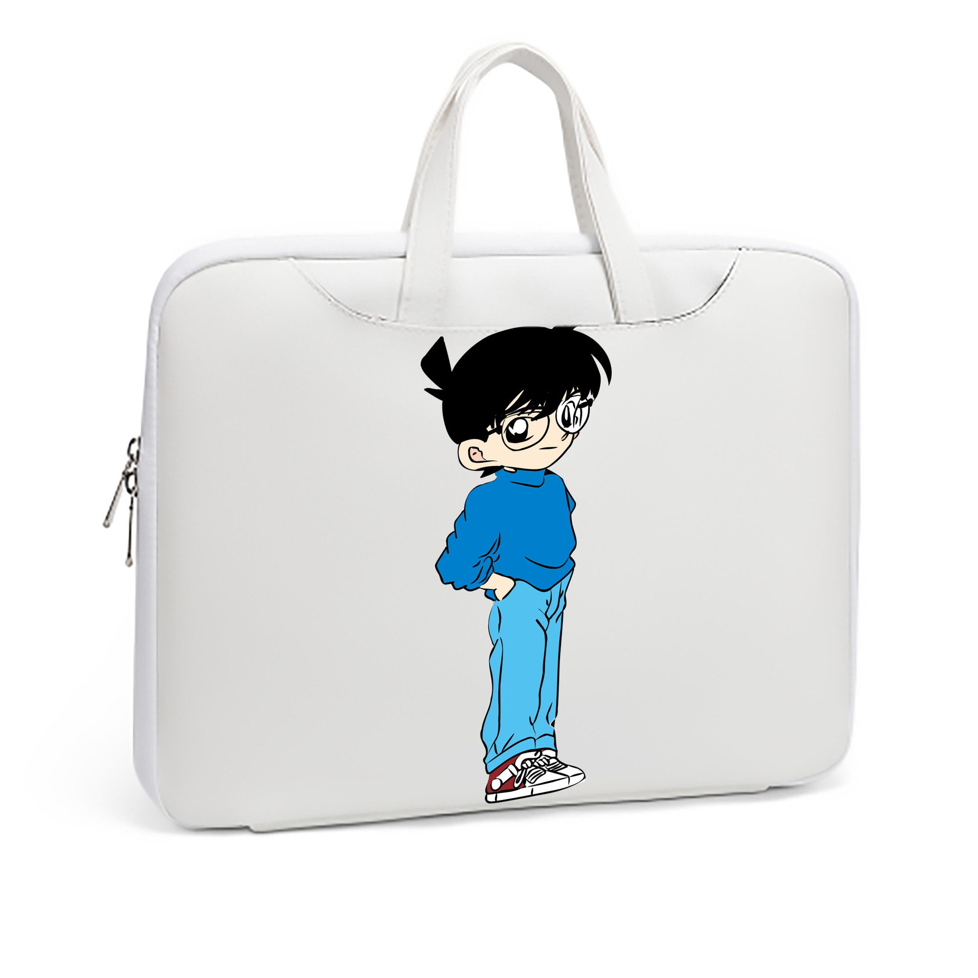 （画像用） 名探偵コナン 江戸川 コナン Detective Conan Conan Edogawa レザーラップトップバッグ　ノートパソコンケース