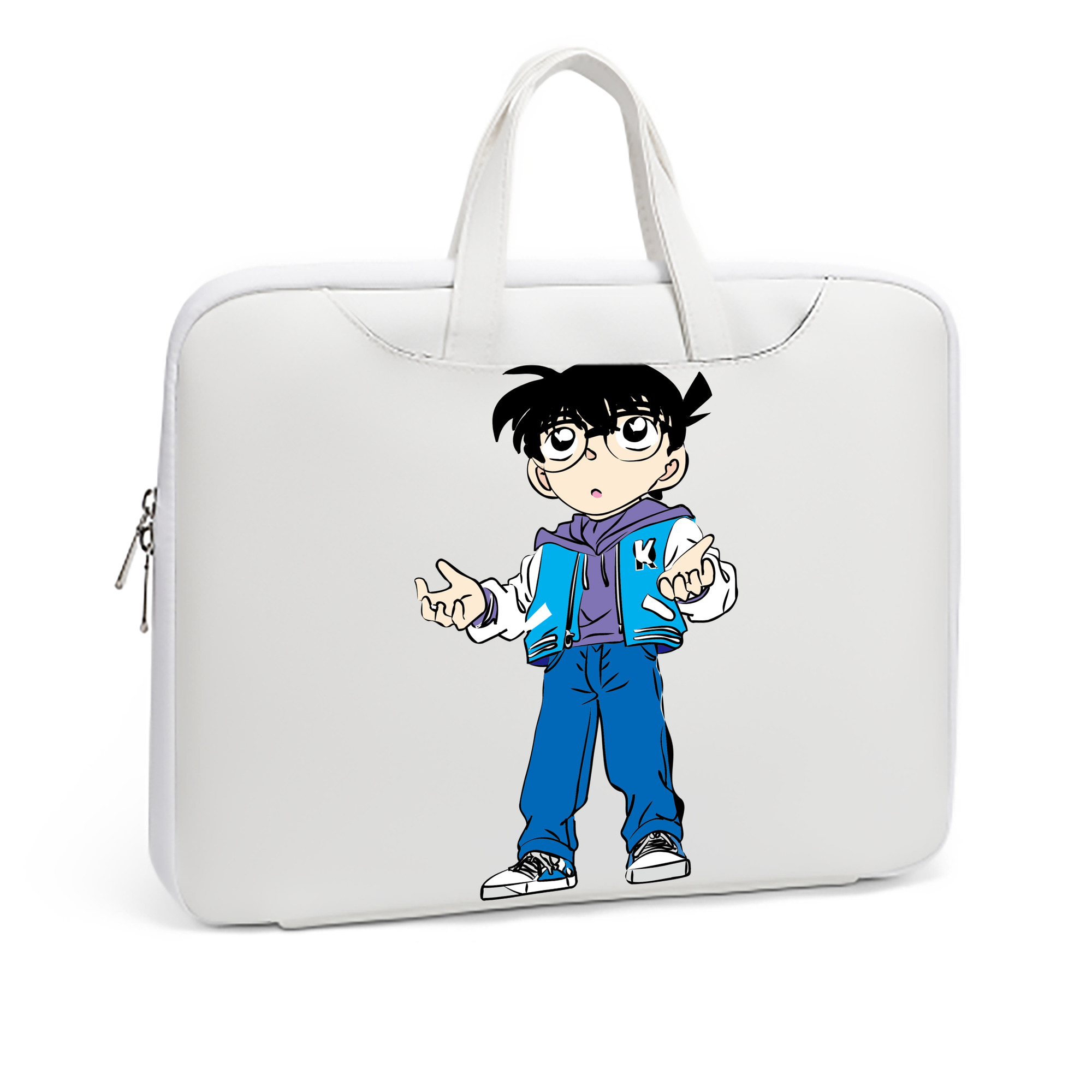 （画像用） 名探偵コナン 江戸川 コナン Detective Conan Conan Edogawa レザーラップトップバッグ　ノートパソコンケース