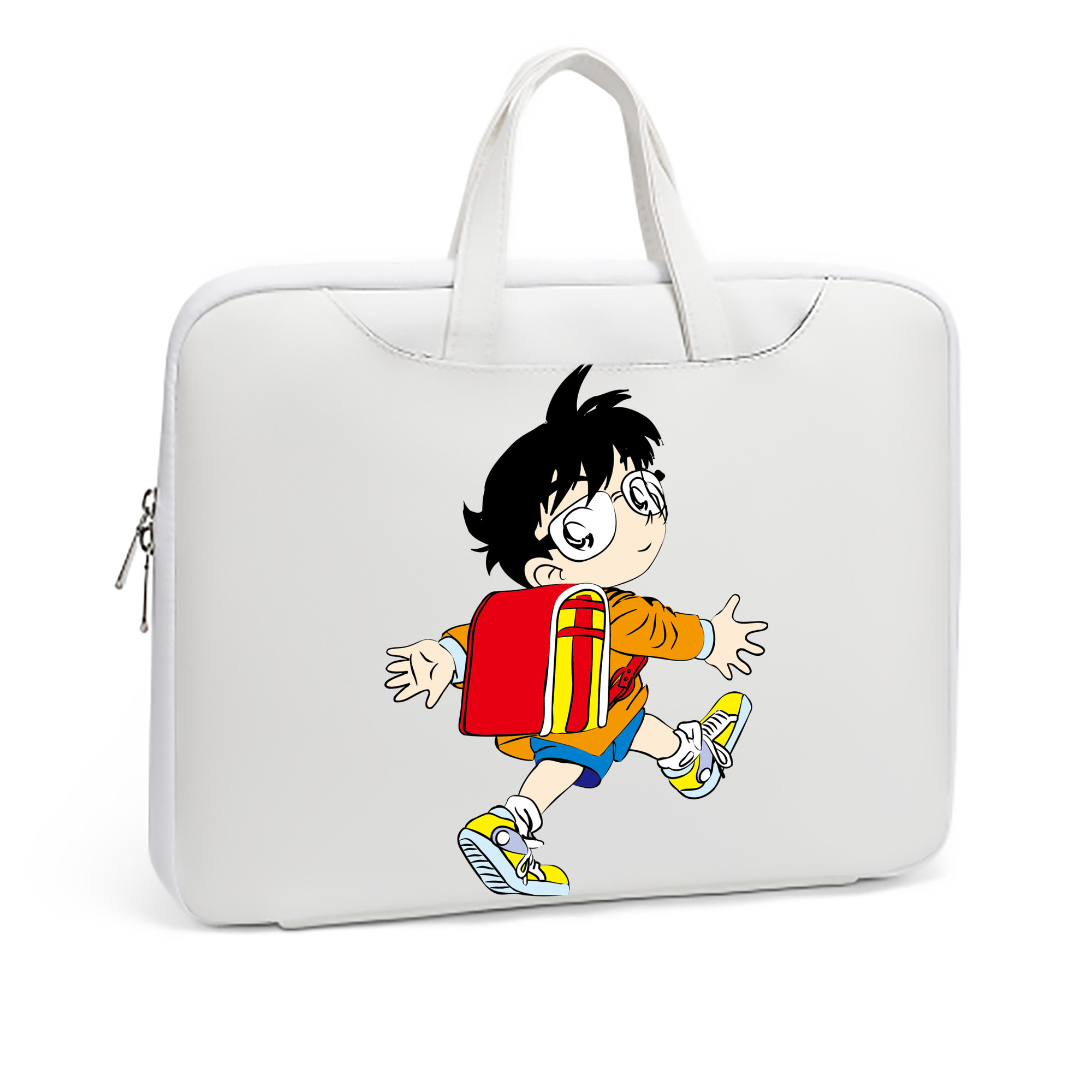 （画像用） 名探偵コナン 江戸川 コナン Detective Conan Conan Edogawa レザーラップトップバッグ　ノートパソコンケース