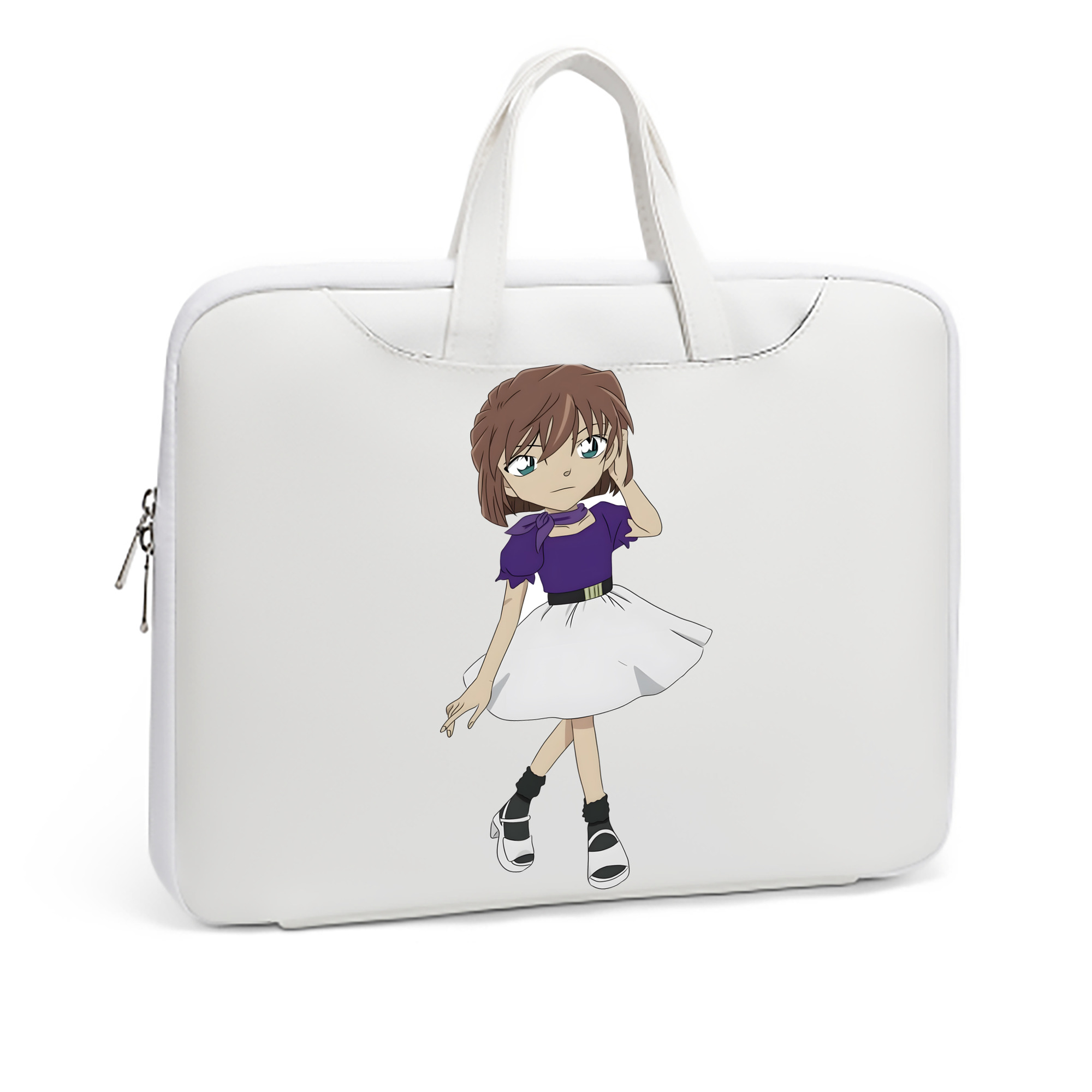 （画像用） 名探偵コナン 灰原 哀 はいばら あい Detective Conan Anita Hailey、Vi Graythorn Haibara Ai レザーラップトップバッグ　ノートパソコンケース