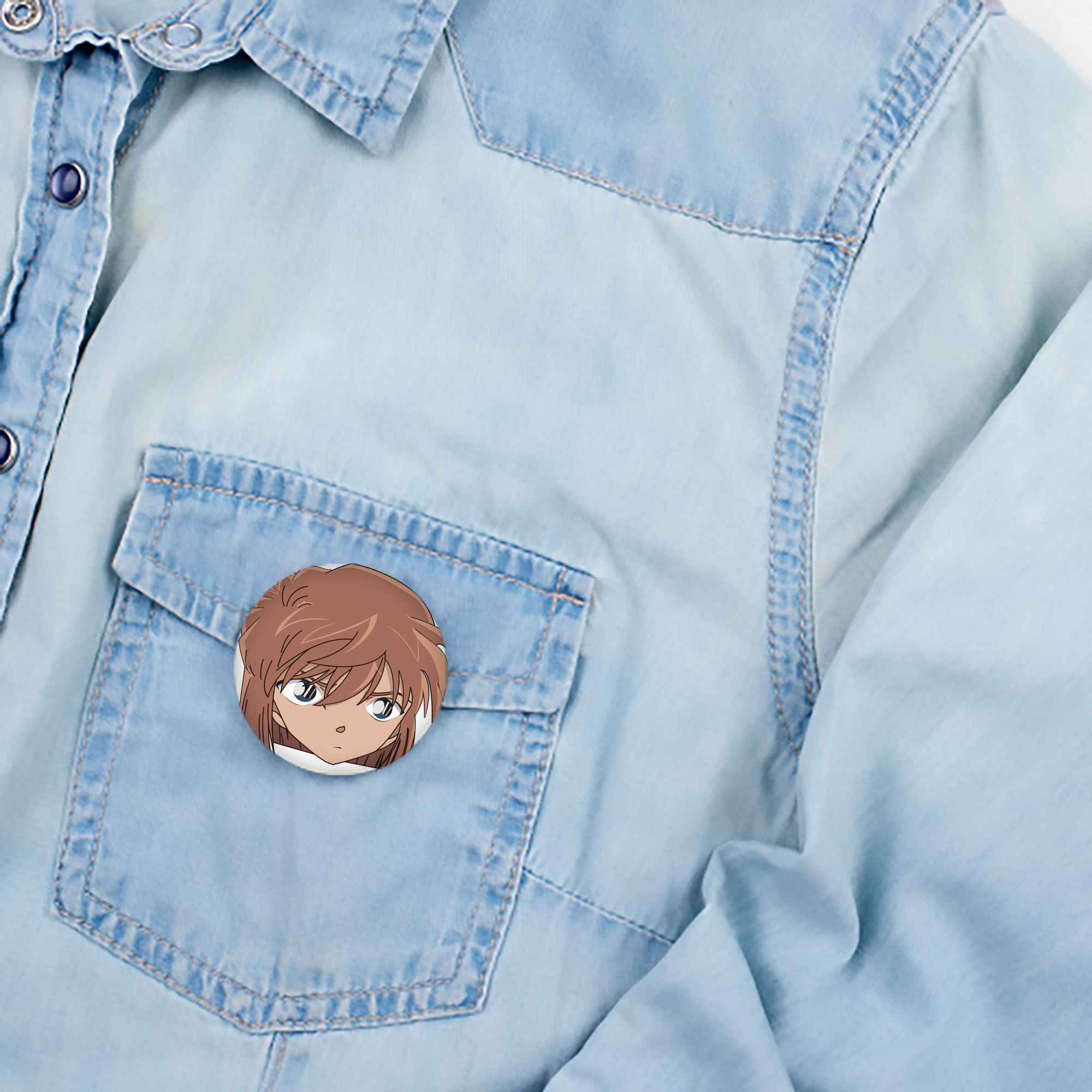 名探偵コナン 灰原 哀 はいばら あい Detective Conan Anita Hailey、Vi Graythorn Haibara Ai 6cm 缶バッジ 複数セット