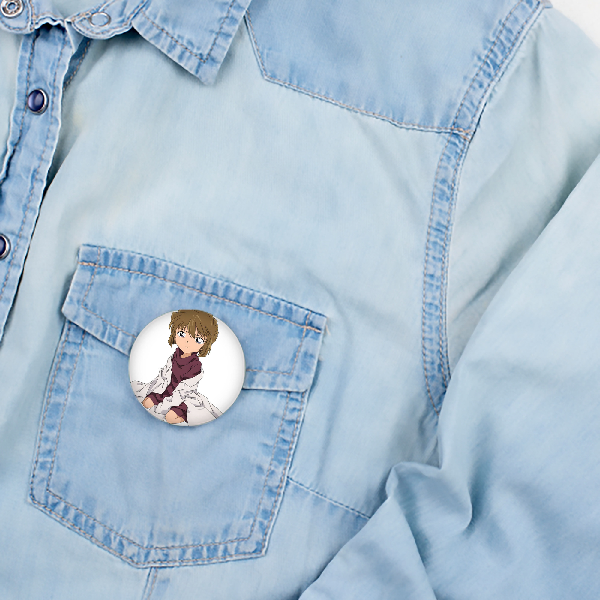名探偵コナン 灰原 哀 はいばら あい Detective Conan Anita Hailey、Vi Graythorn Haibara Ai 6cm 缶バッジ 複数セット