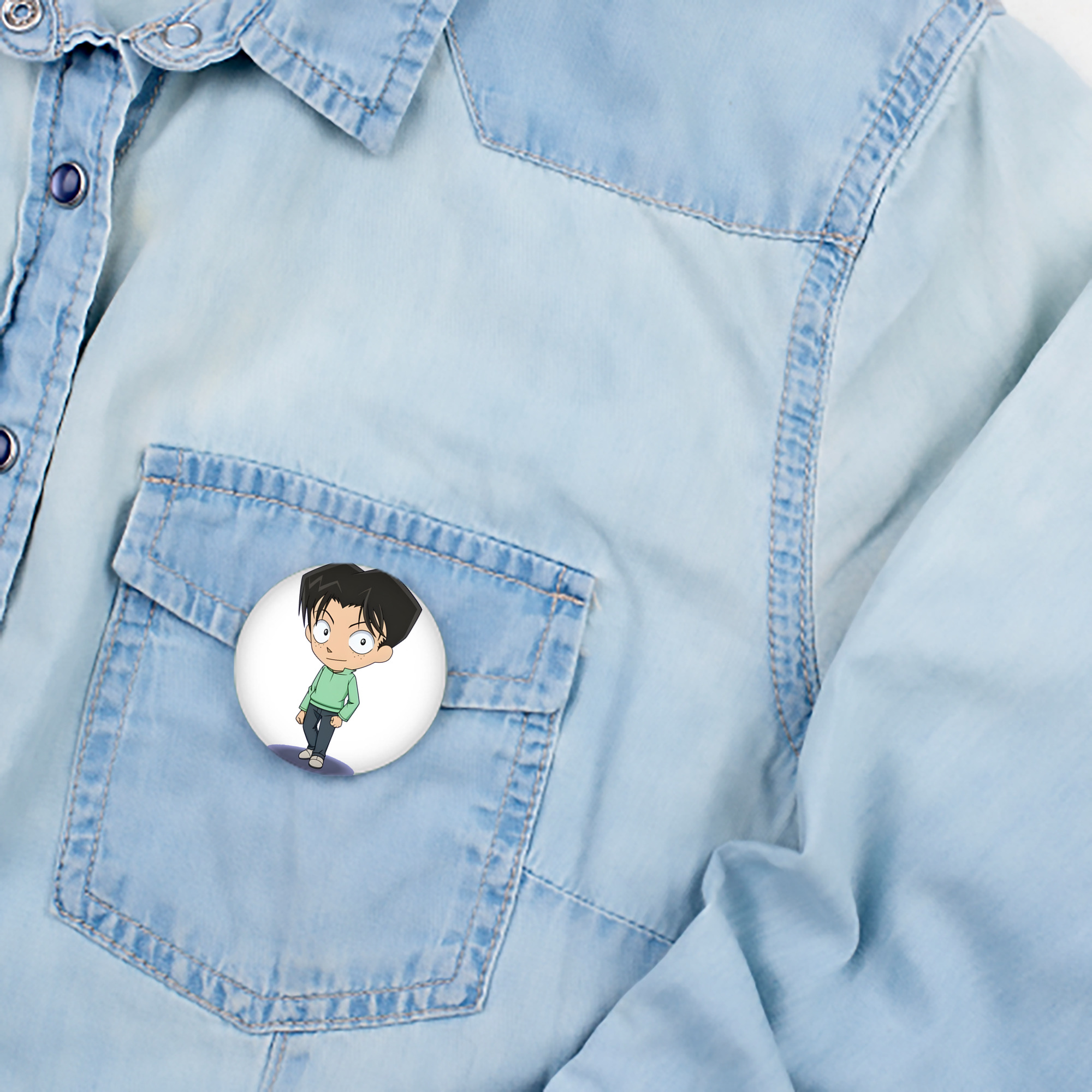 名探偵コナン 円谷 光彦 つぶらや みつひこ Detective Conan Mitch Tennyson 6cm 缶バッジ 複数セット