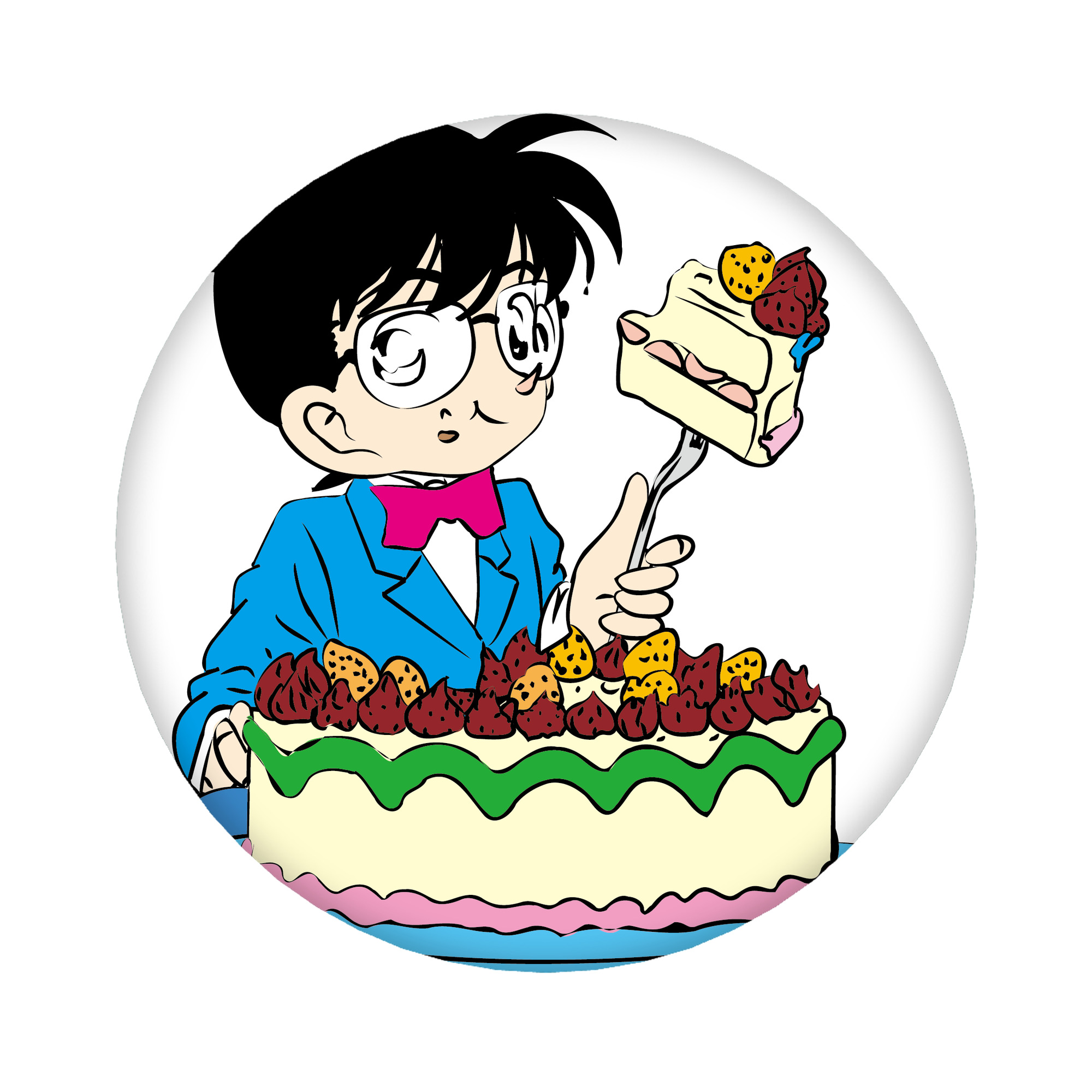 （画像用） 名探偵コナン 江戸川 コナン Detective Conan Conan Edogawa 6cm 缶バッジ 複数セット