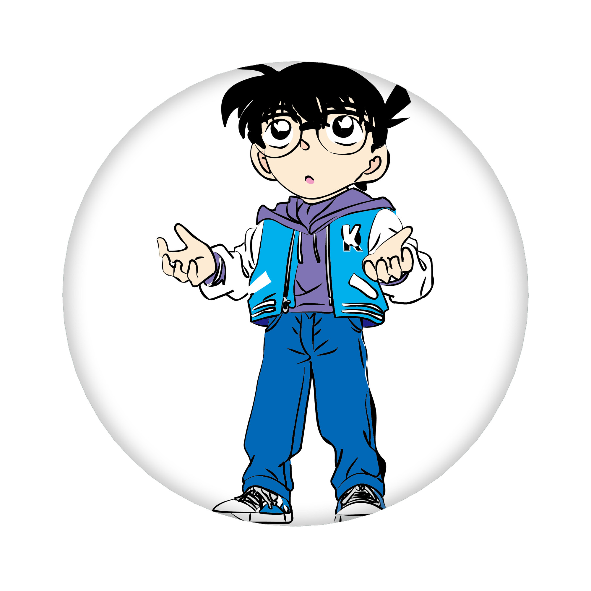 （画像用） 名探偵コナン 江戸川 コナン Detective Conan Conan Edogawa 6cm 缶バッジ 複数セット