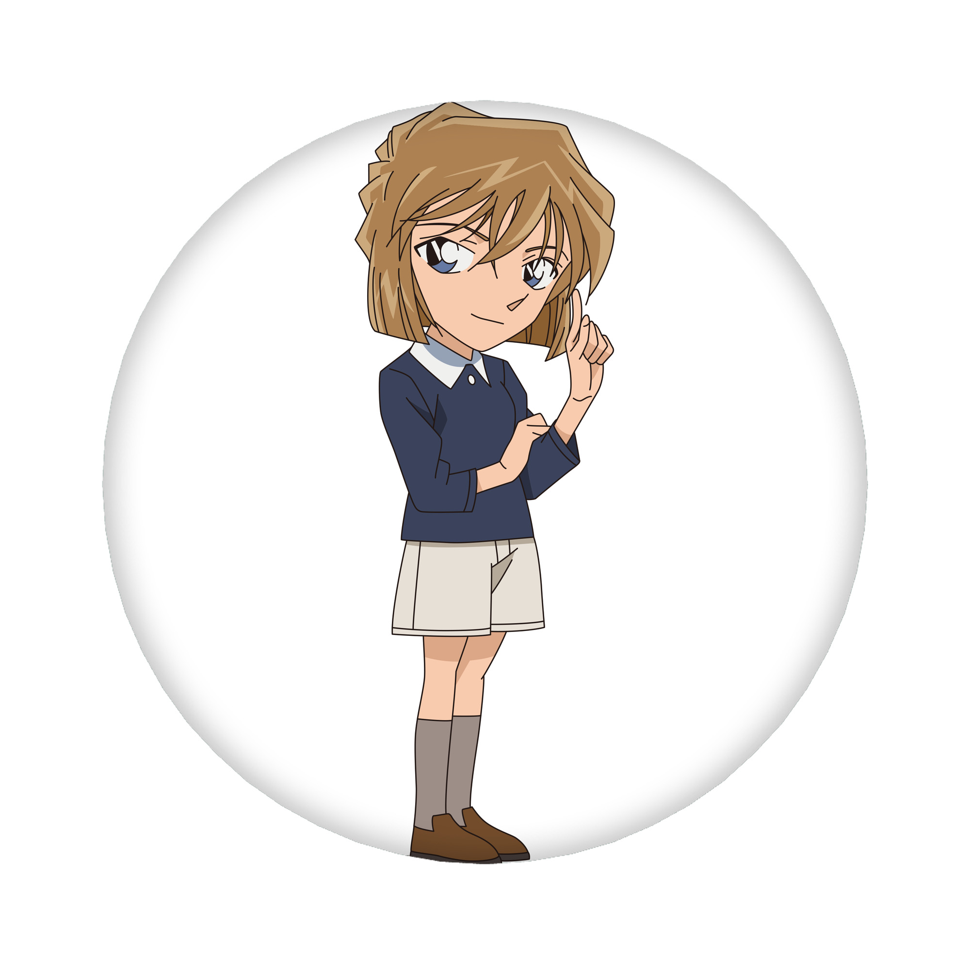 （画像用） 名探偵コナン 灰原 哀 はいばら あい Detective Conan Anita Hailey、Vi Graythorn Haibara Ai 6cm 缶バッジ 複数セット