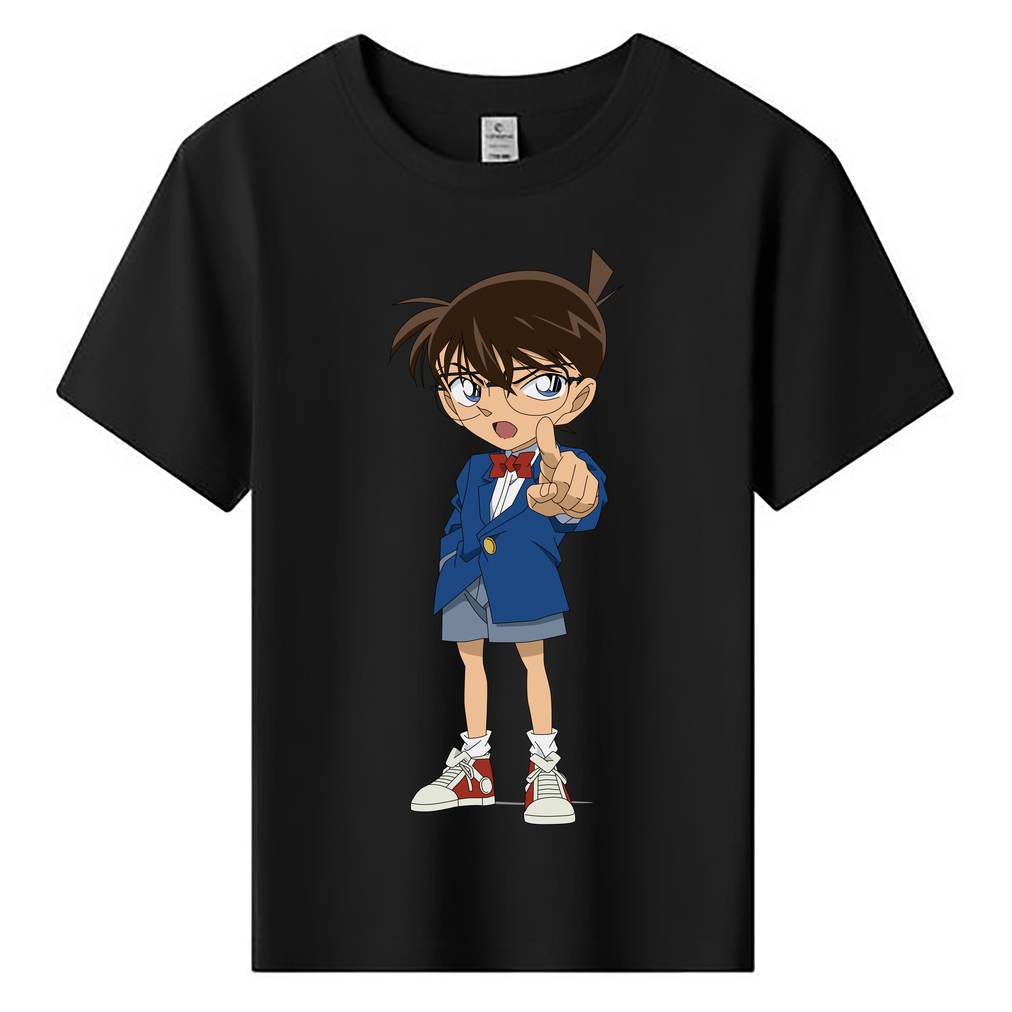 （画像用） 名探偵コナン 江戸川 コナン Detective Conan Conan Edogawa 綿100％キッズTシャツ（フロントプリント）