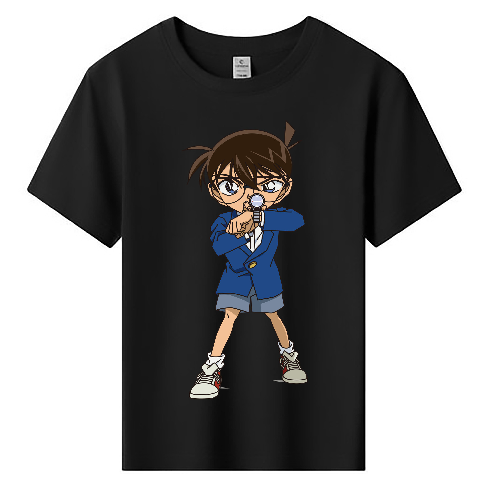 （画像用） 名探偵コナン 江戸川 コナン Detective Conan Conan Edogawa 綿100％キッズTシャツ（フロントプリント）