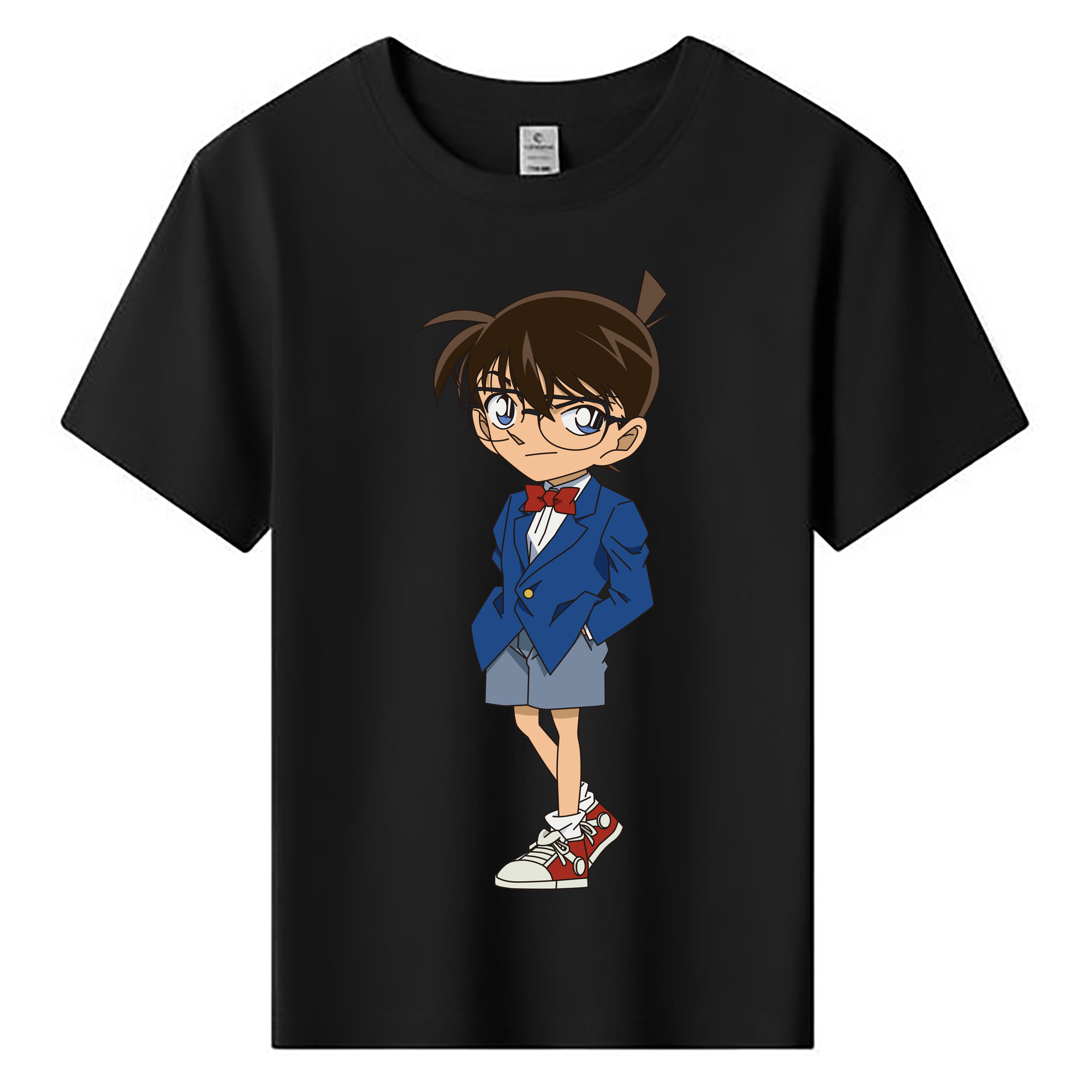（画像用） 名探偵コナン 江戸川 コナン Detective Conan Conan Edogawa 綿100％キッズTシャツ（フロントプリント）