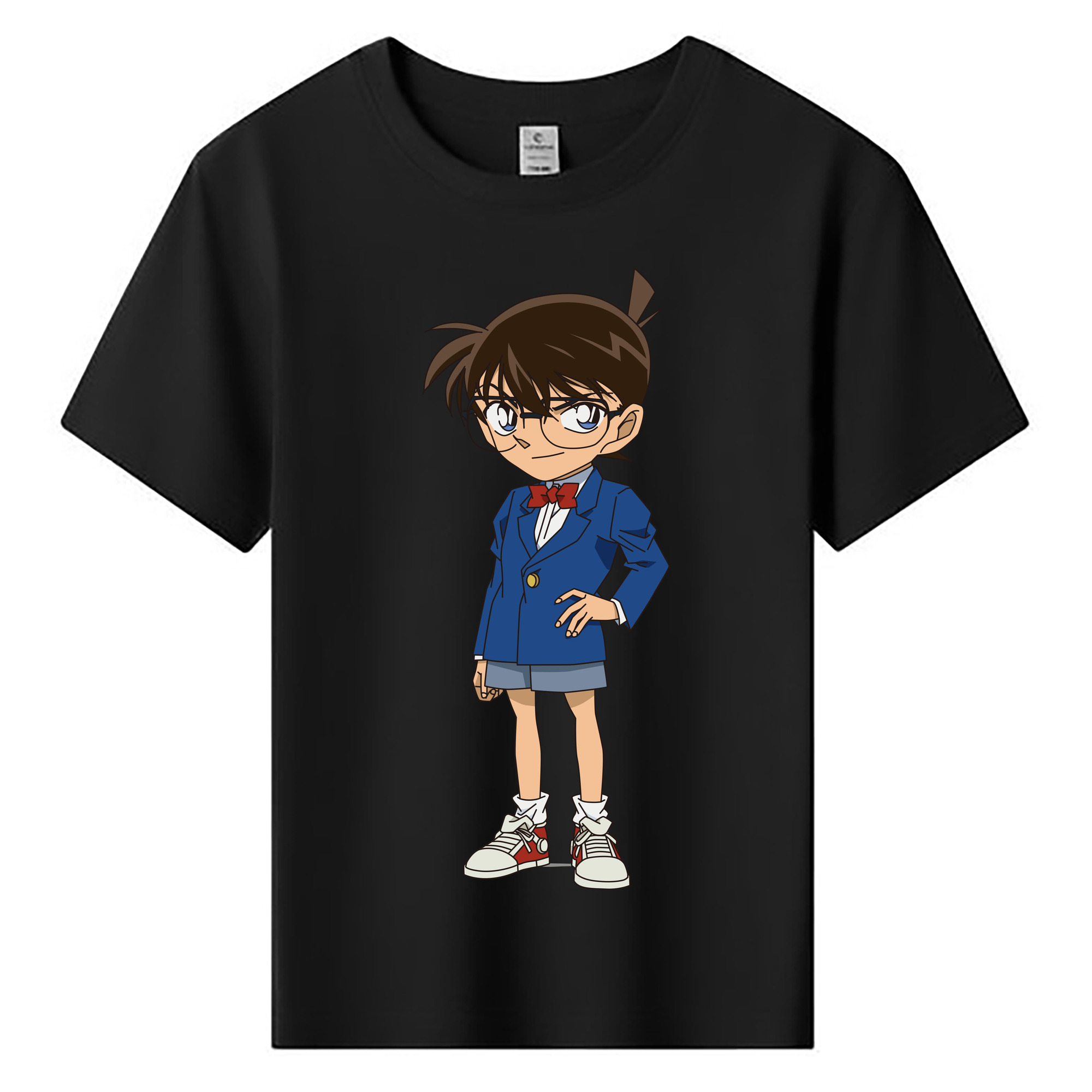 （画像用） 名探偵コナン 江戸川 コナン Detective Conan Conan Edogawa 綿100％キッズTシャツ（フロントプリント）