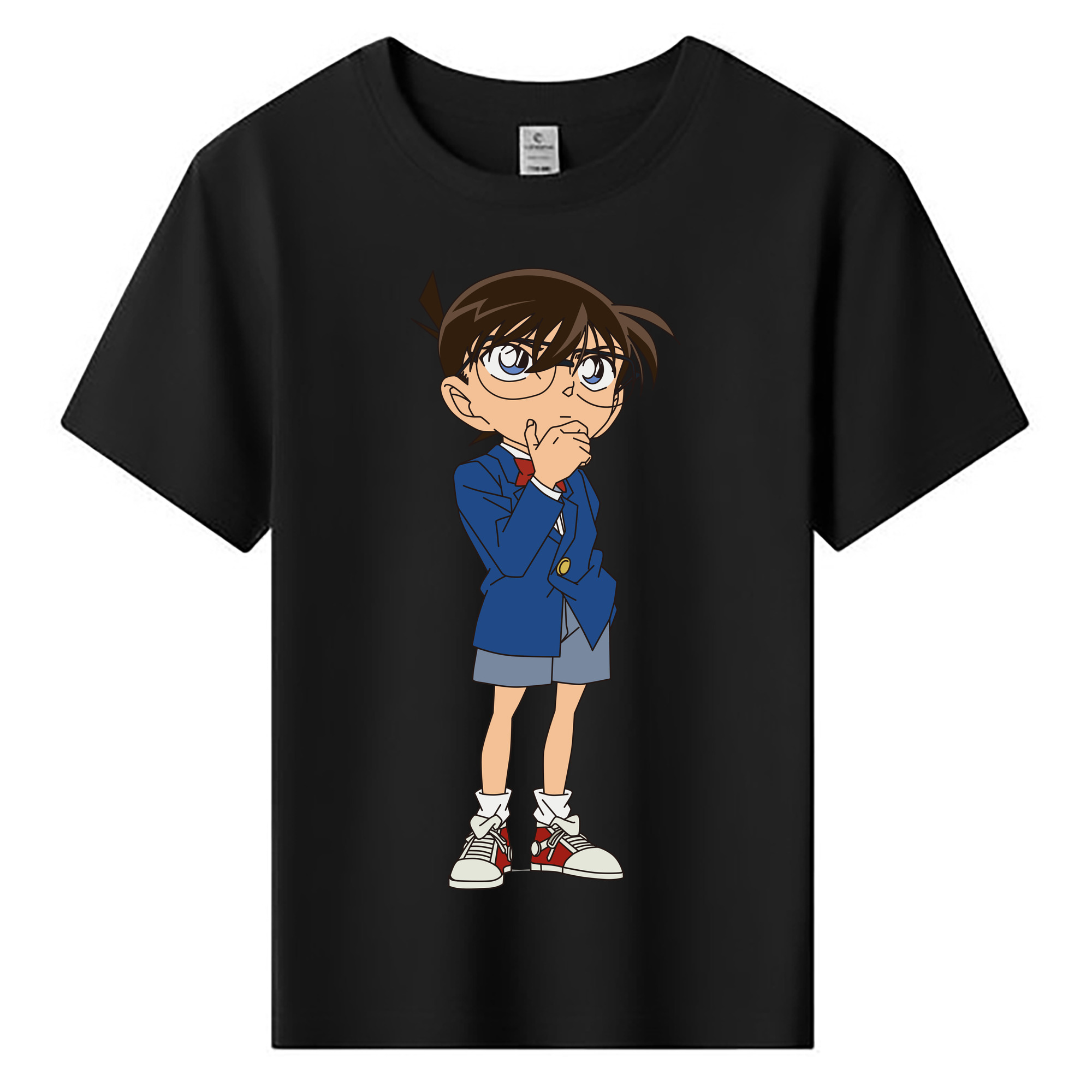 （画像用） 名探偵コナン 江戸川 コナン Detective Conan Conan Edogawa 綿100％キッズTシャツ（フロントプリント）