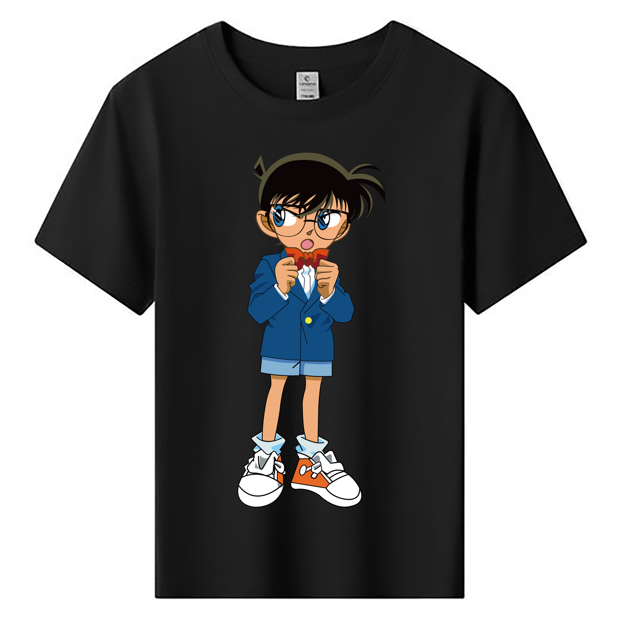 （画像用） 名探偵コナン 江戸川 コナン Detective Conan Conan Edogawa 綿100％キッズTシャツ（フロントプリント）