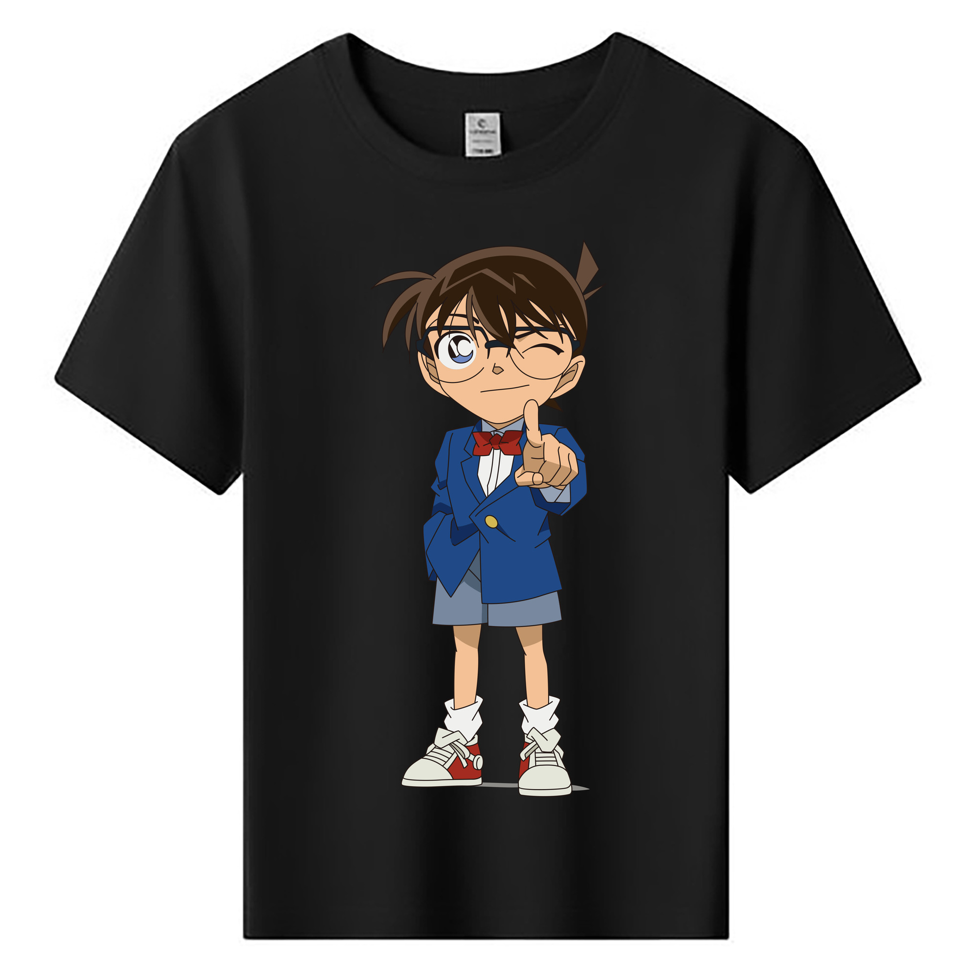 （画像用） 名探偵コナン 江戸川 コナン Detective Conan Conan Edogawa 綿100％キッズTシャツ（フロントプリント）