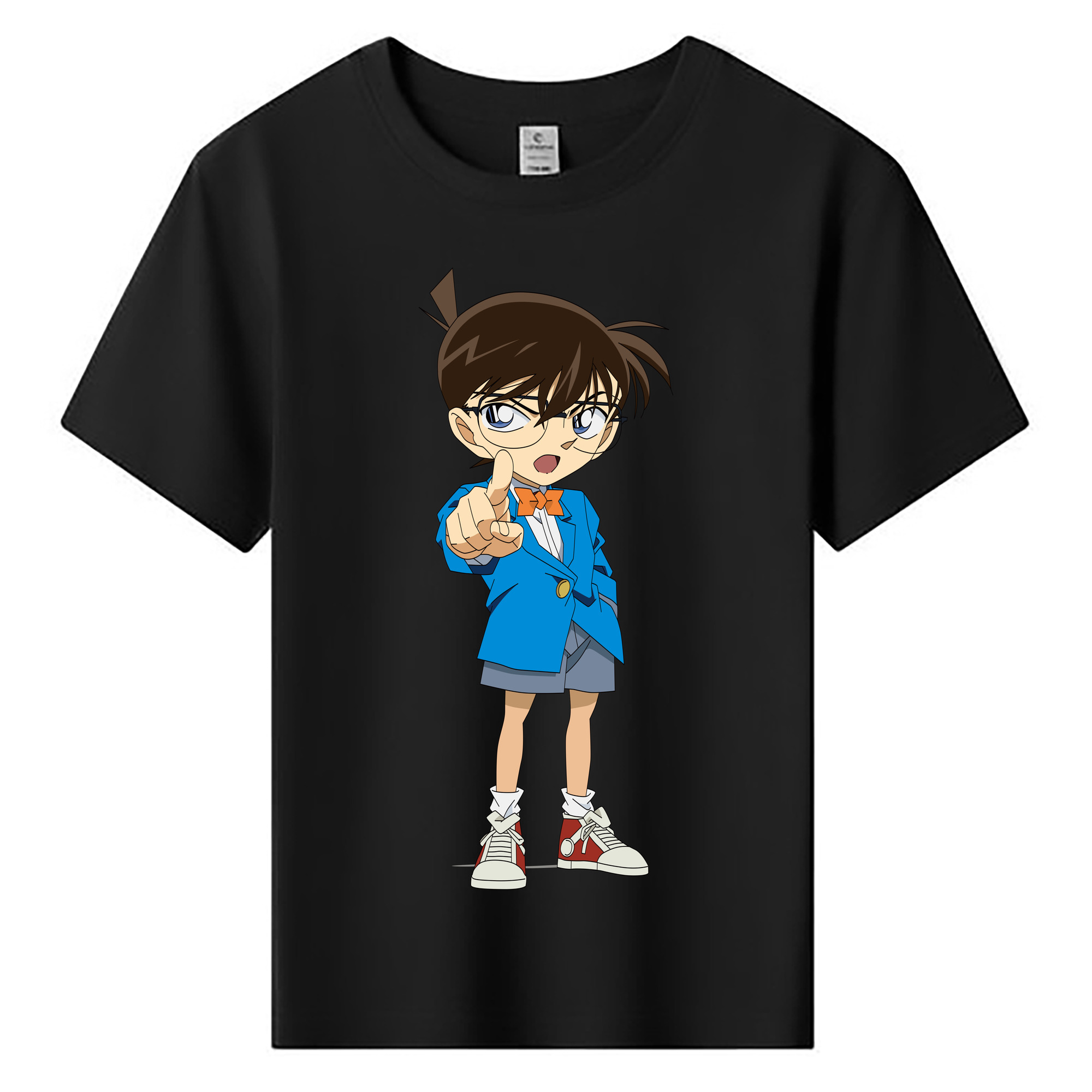 （画像用） 名探偵コナン 江戸川 コナン Detective Conan Conan Edogawa 綿100％キッズTシャツ（フロントプリント）