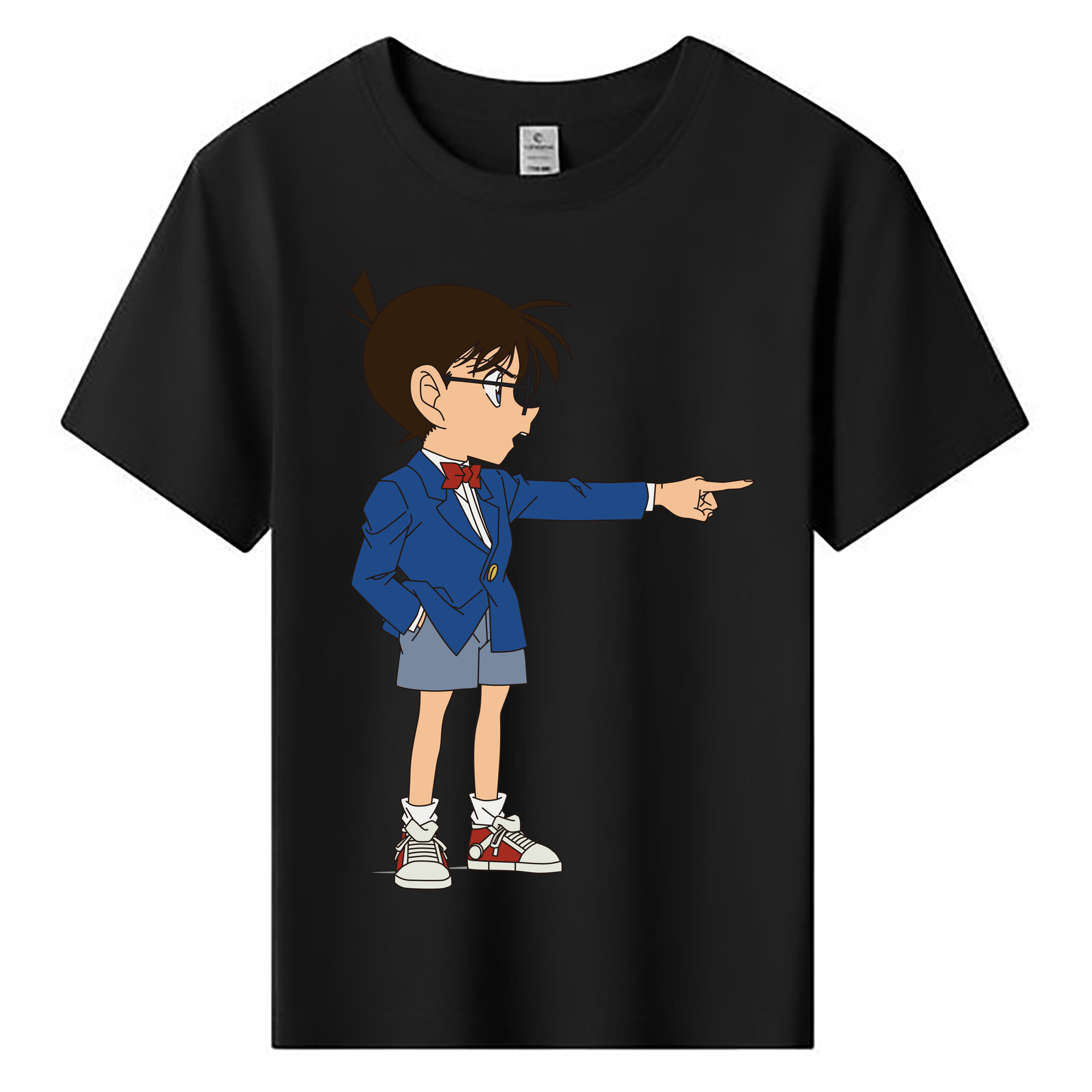 （画像用） 名探偵コナン 江戸川 コナン Detective Conan Conan Edogawa 綿100％キッズTシャツ（フロントプリント）