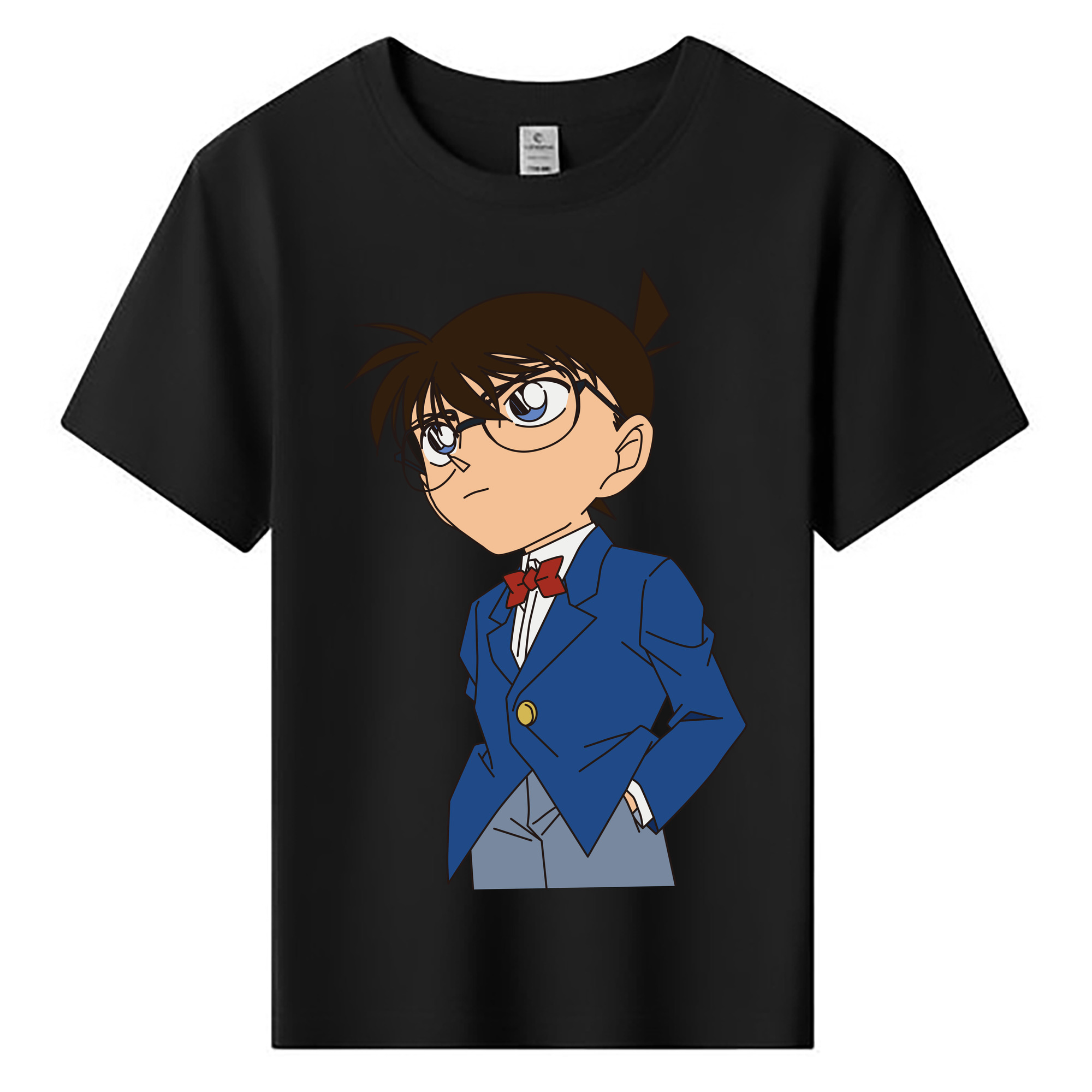 （画像用） 名探偵コナン 江戸川 コナン Detective Conan Conan Edogawa 綿100％キッズTシャツ（フロントプリント）