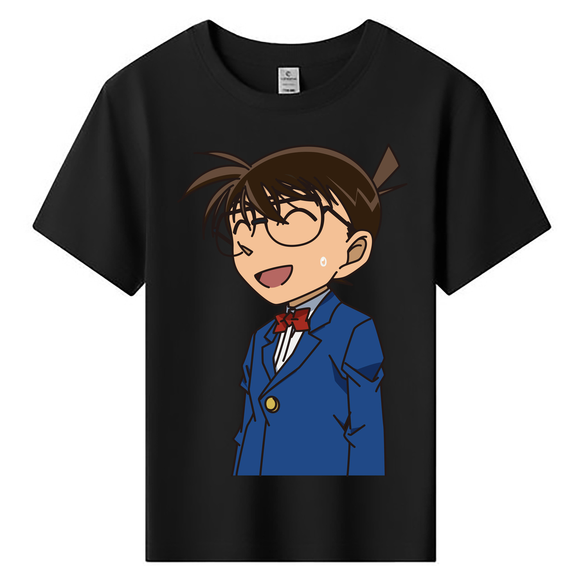 （画像用） 名探偵コナン 江戸川 コナン Detective Conan Conan Edogawa 綿100％キッズTシャツ（フロントプリント）
