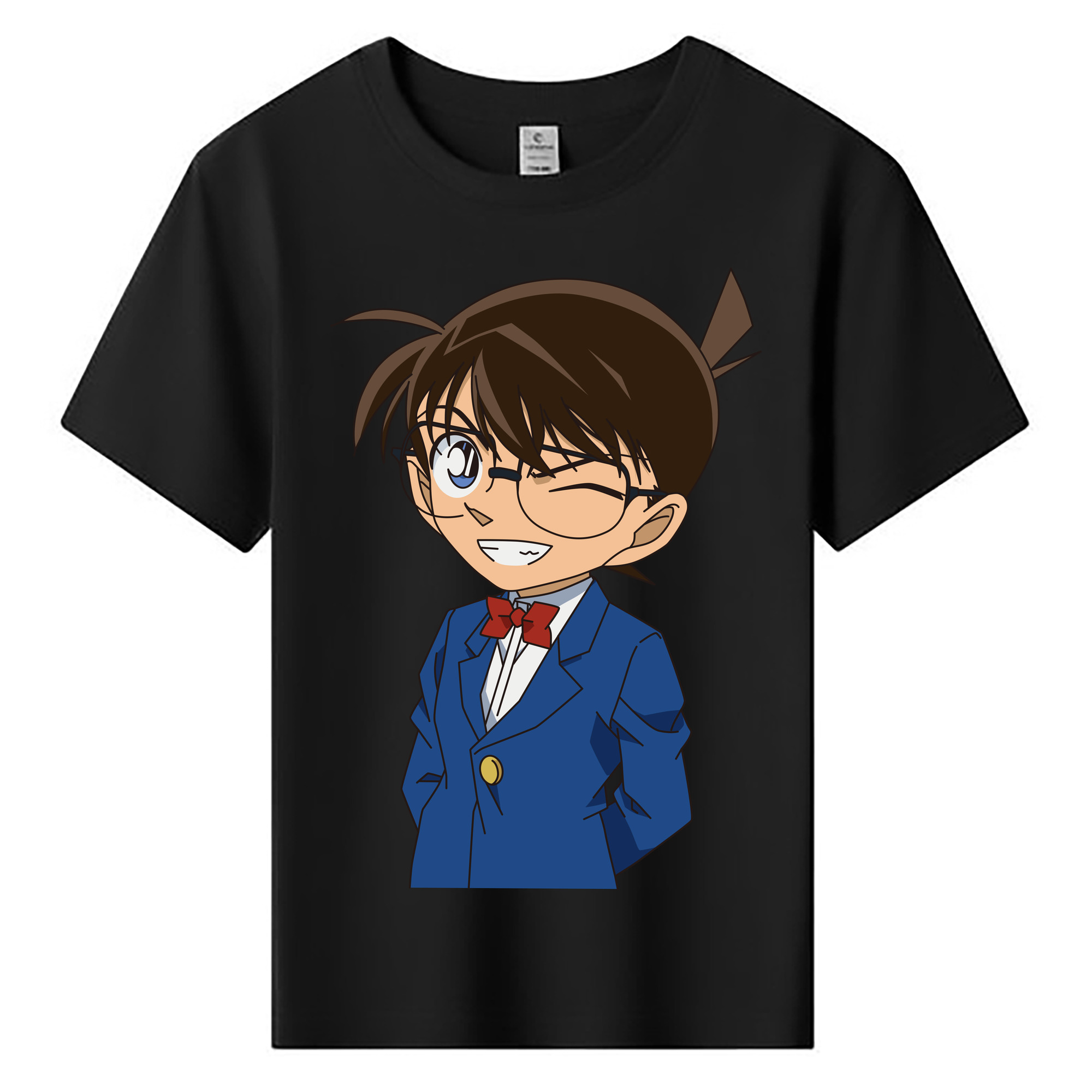 （画像用） 名探偵コナン 江戸川 コナン Detective Conan Conan Edogawa 綿100％キッズTシャツ（フロントプリント）