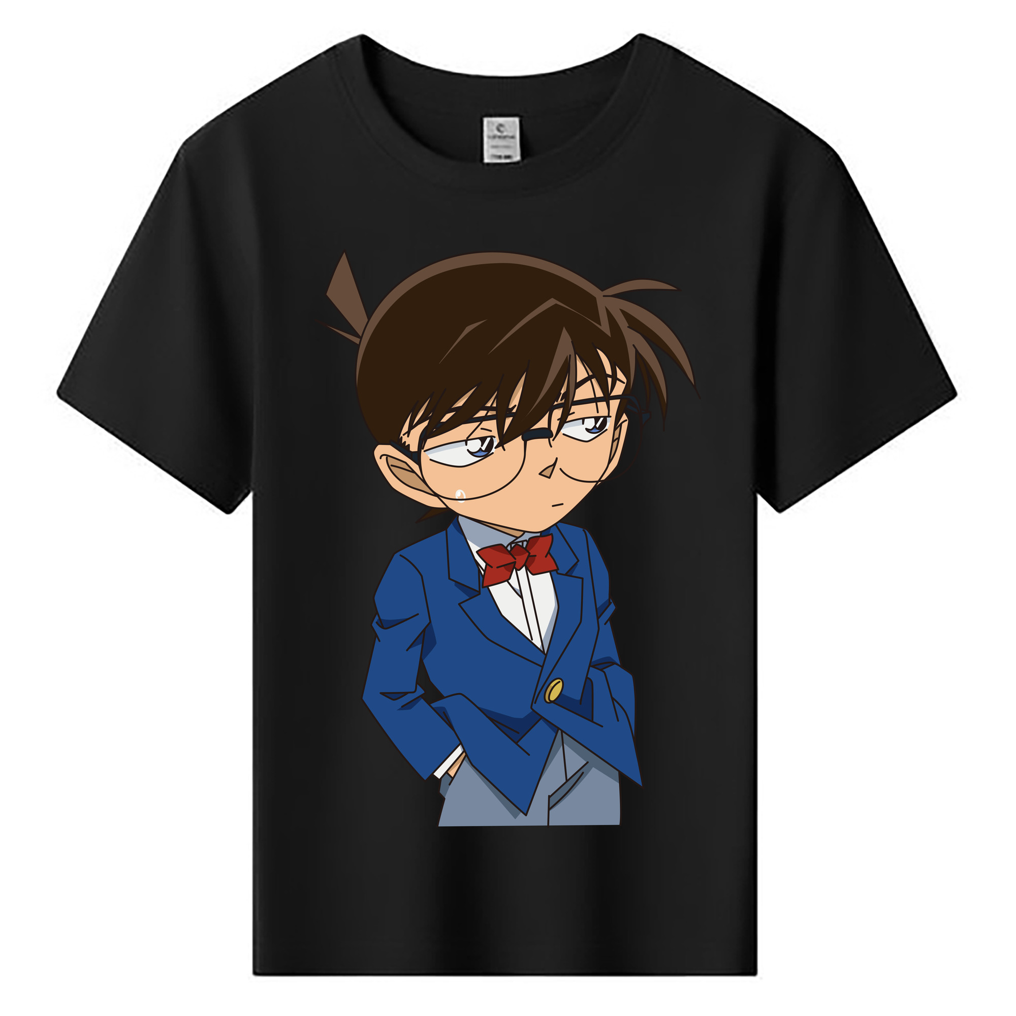 （画像用） 名探偵コナン 江戸川 コナン Detective Conan Conan Edogawa 綿100％キッズTシャツ（フロントプリント）
