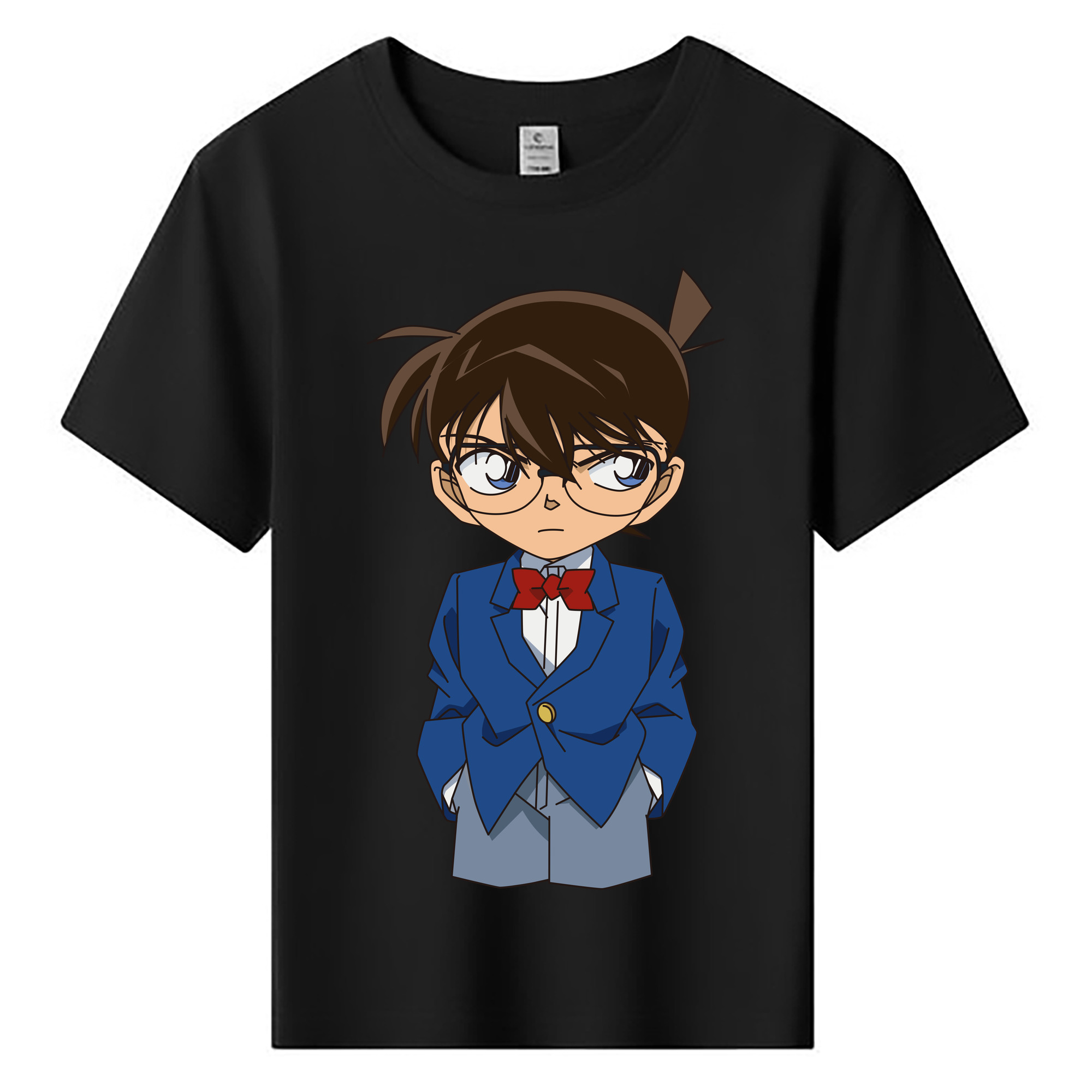 （画像用） 名探偵コナン 江戸川 コナン Detective Conan Conan Edogawa 綿100％キッズTシャツ（フロントプリント）