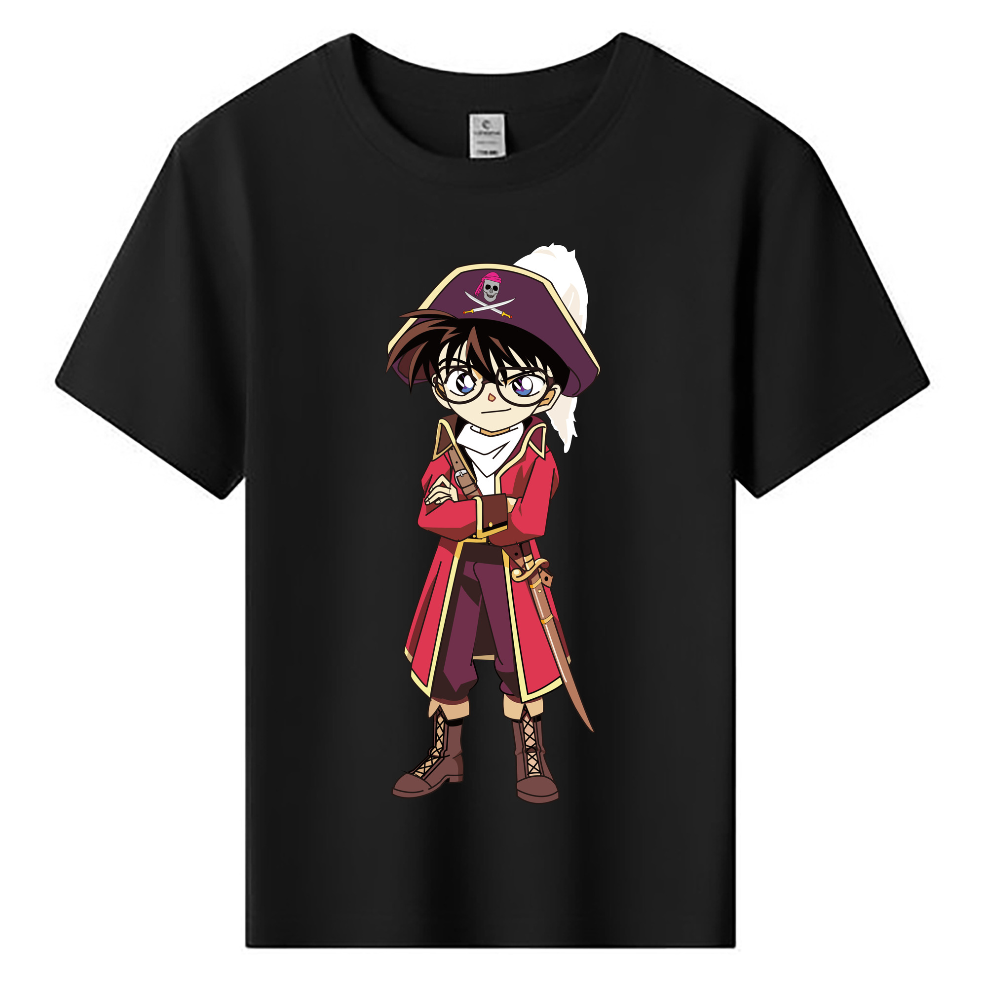 （画像用） 名探偵コナン 江戸川 コナン Detective Conan Conan Edogawa 綿100％キッズTシャツ（フロントプリント）