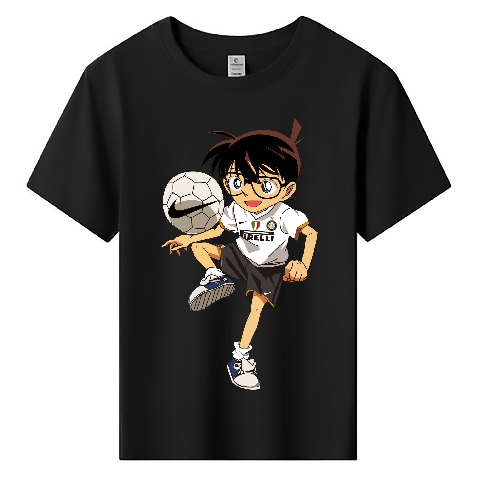 （画像用） 名探偵コナン 江戸川 コナン Detective Conan Conan Edogawa 綿100％キッズTシャツ（フロントプリント）