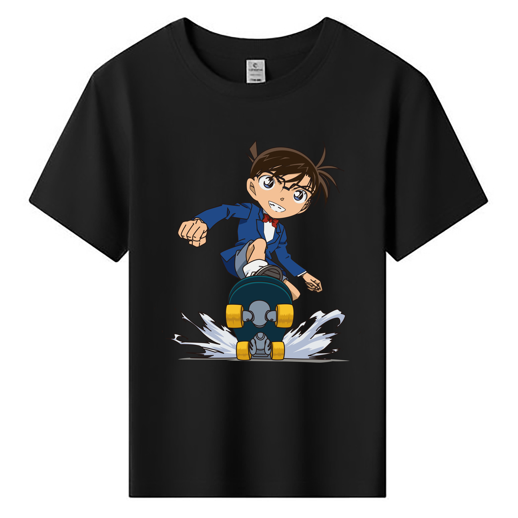 （画像用） 名探偵コナン 江戸川 コナン Detective Conan Conan Edogawa 綿100％キッズTシャツ（フロントプリント）