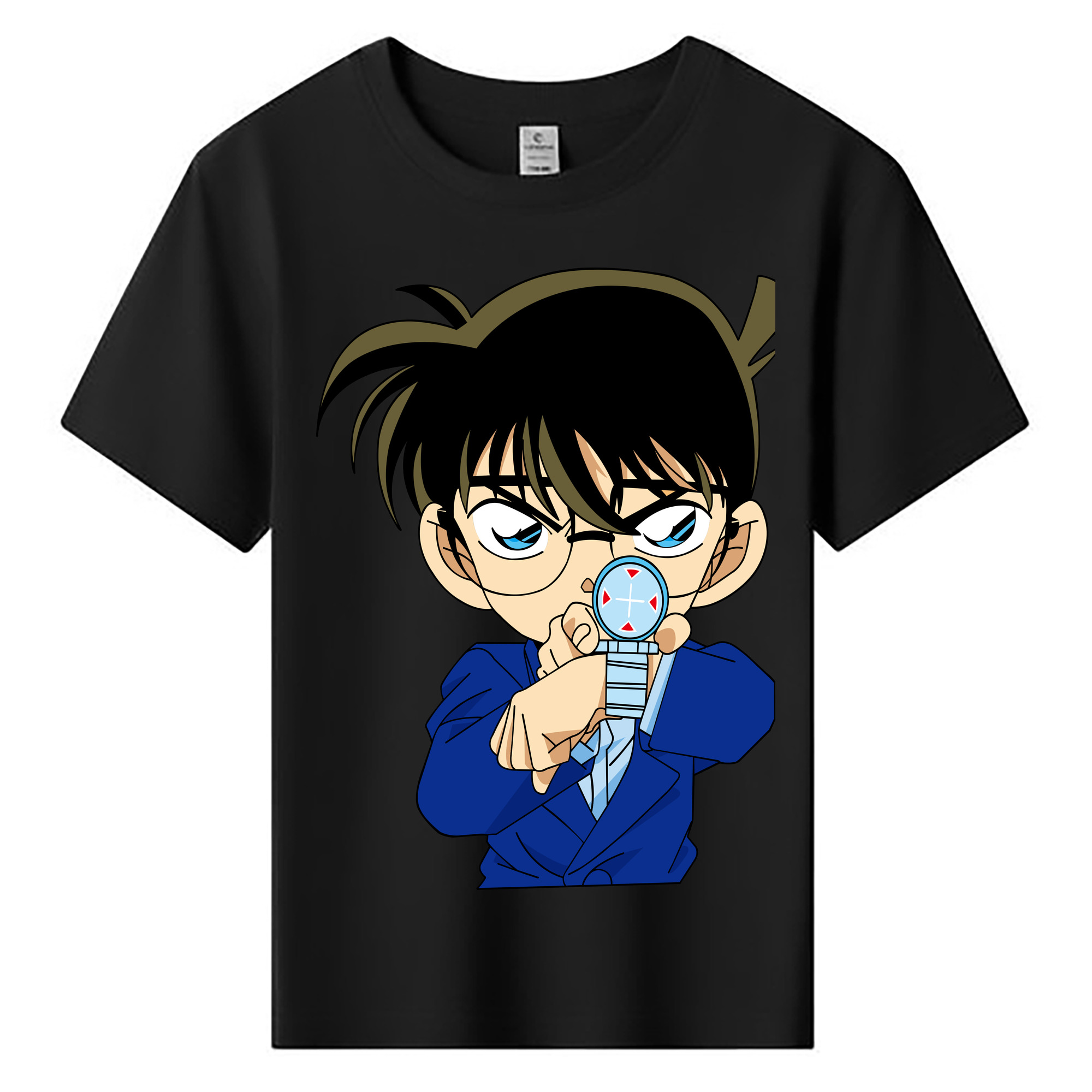 （画像用） 名探偵コナン 江戸川 コナン Detective Conan Conan Edogawa 綿100％キッズTシャツ（フロントプリント）