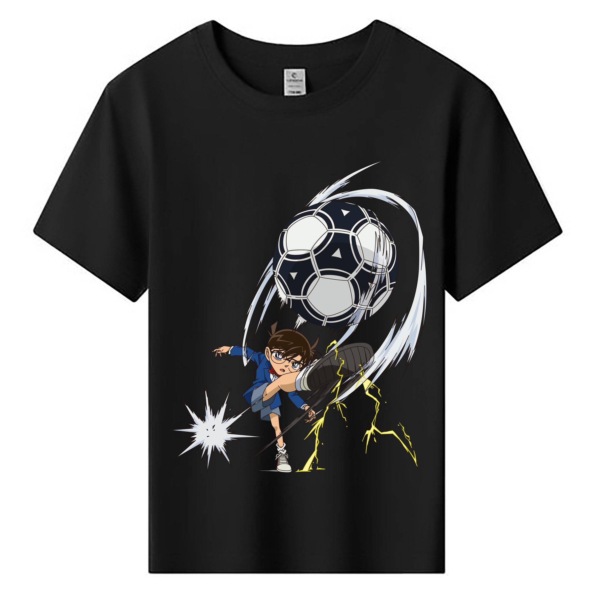 （画像用） 名探偵コナン 江戸川 コナン Detective Conan Conan Edogawa 綿100％キッズTシャツ（フロントプリント）