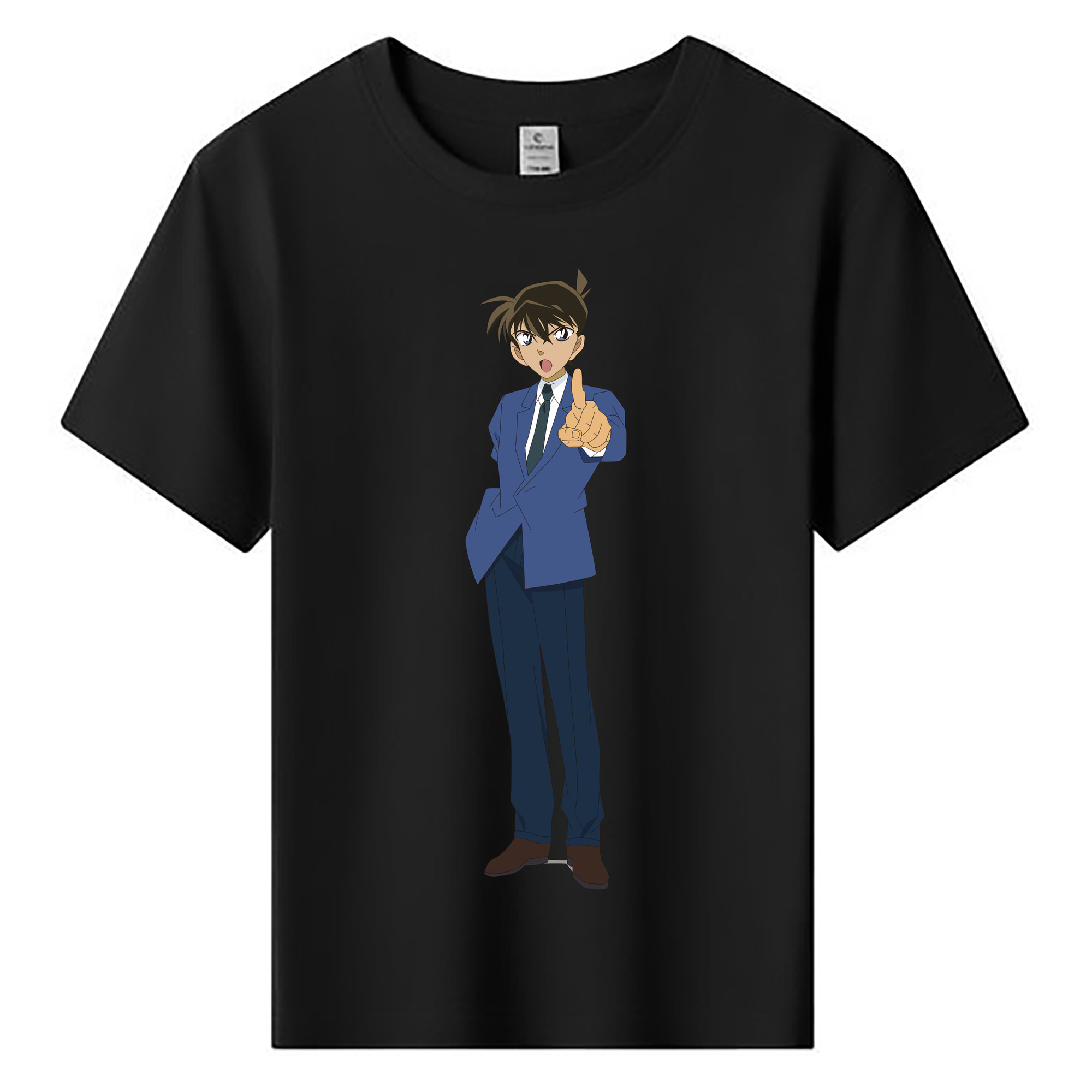 （画像用） 名探偵コナン 江戸川 コナン Detective Conan Conan Edogawa 綿100％キッズTシャツ（フロントプリント）
