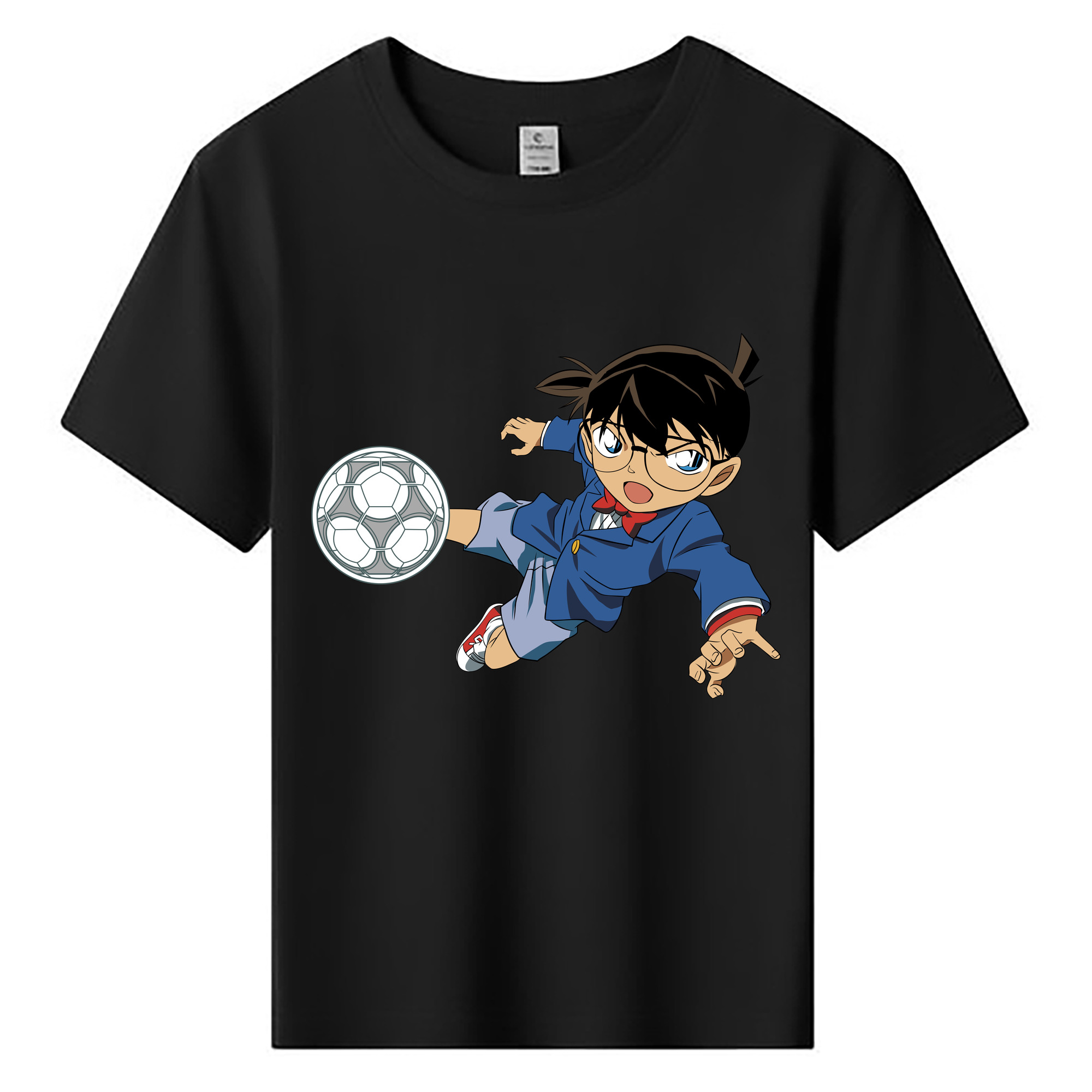 （画像用） 名探偵コナン 江戸川 コナン Detective Conan Conan Edogawa 綿100％キッズTシャツ（フロントプリント）