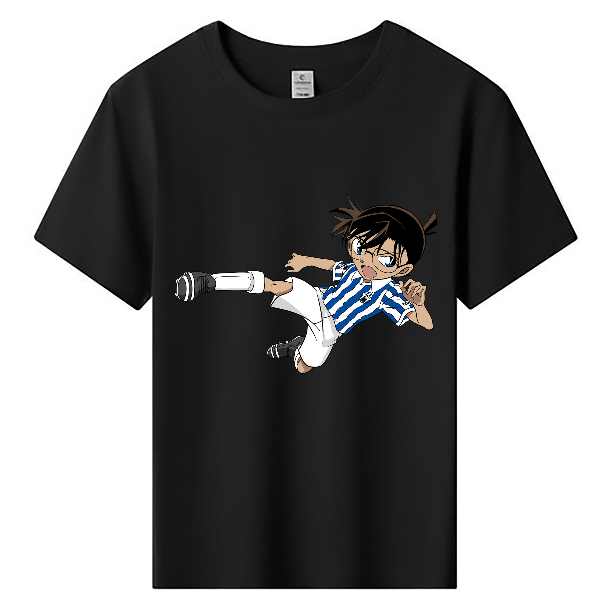 （画像用） 名探偵コナン 江戸川 コナン Detective Conan Conan Edogawa 綿100％キッズTシャツ（フロントプリント）