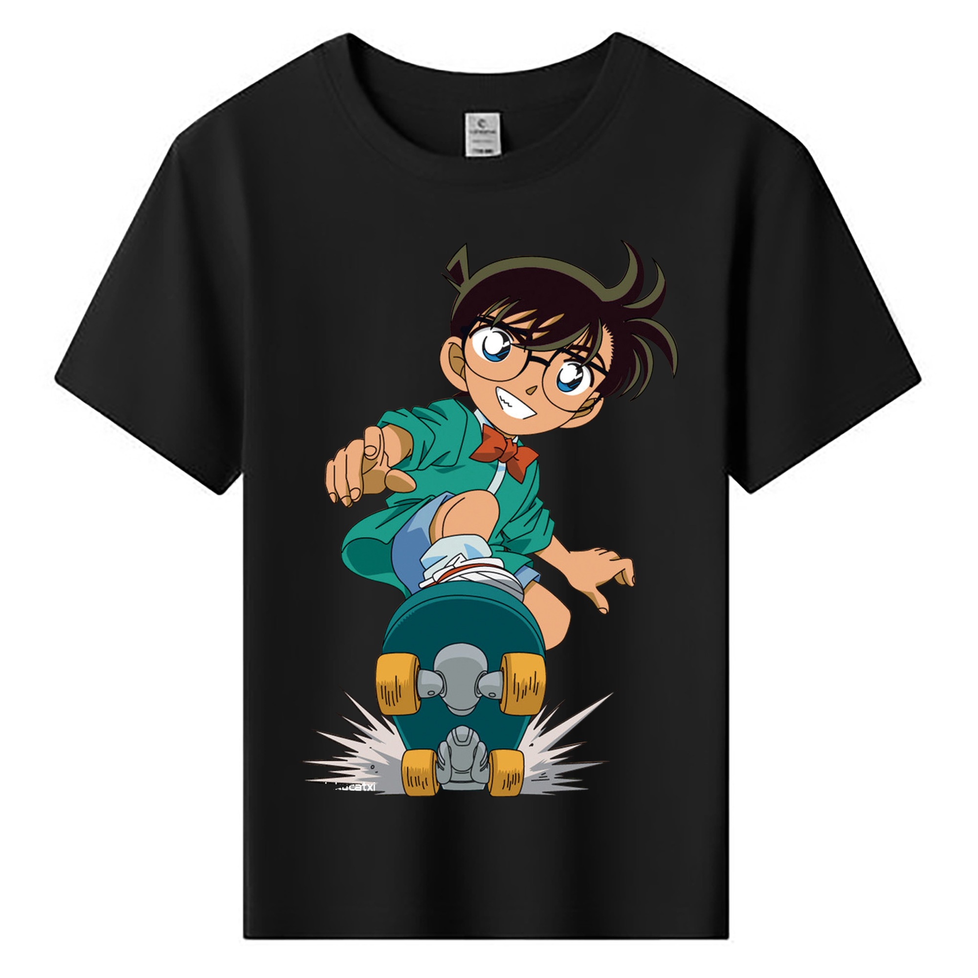 （画像用） 名探偵コナン 江戸川 コナン Detective Conan Conan Edogawa 綿100％キッズTシャツ（フロントプリント）