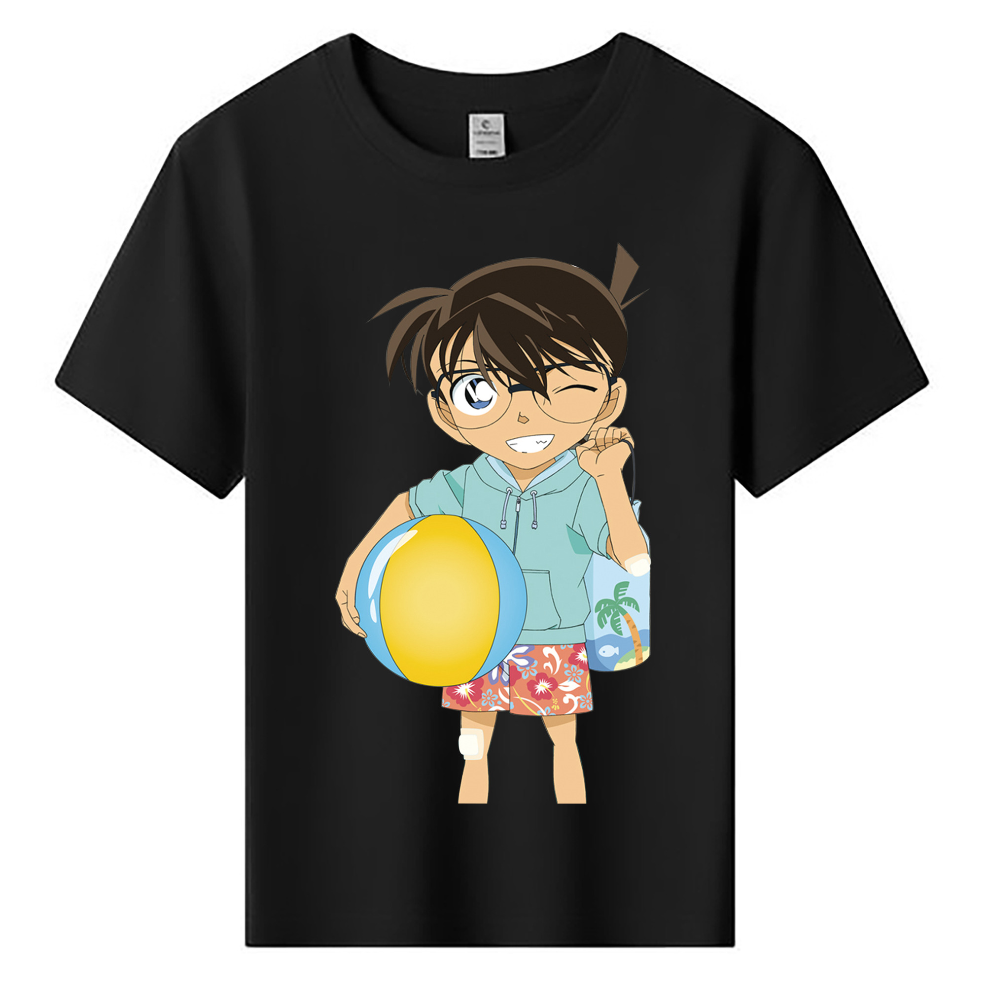 （画像用） 名探偵コナン 江戸川 コナン Detective Conan Conan Edogawa 綿100％キッズTシャツ（フロントプリント）