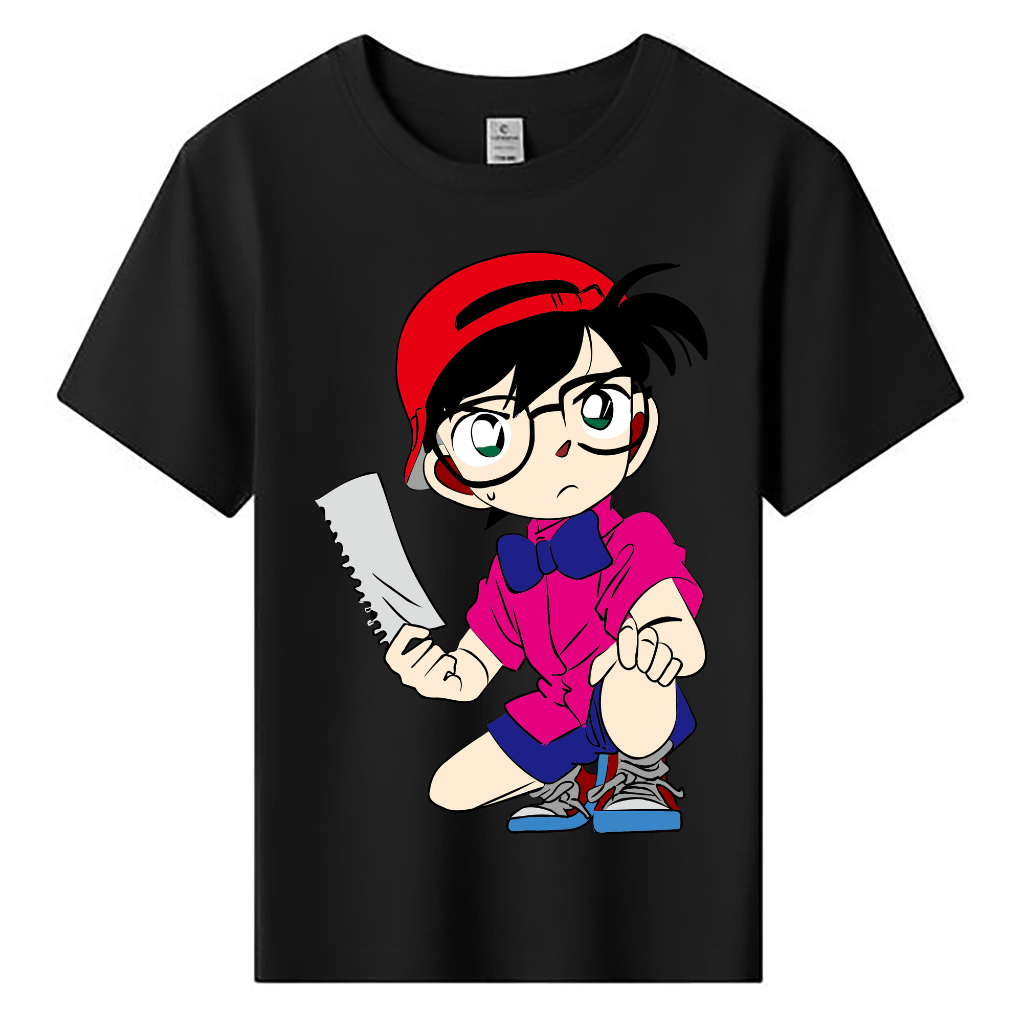 （画像用） 名探偵コナン 江戸川 コナン Detective Conan Conan Edogawa 綿100％キッズTシャツ（フロントプリント）